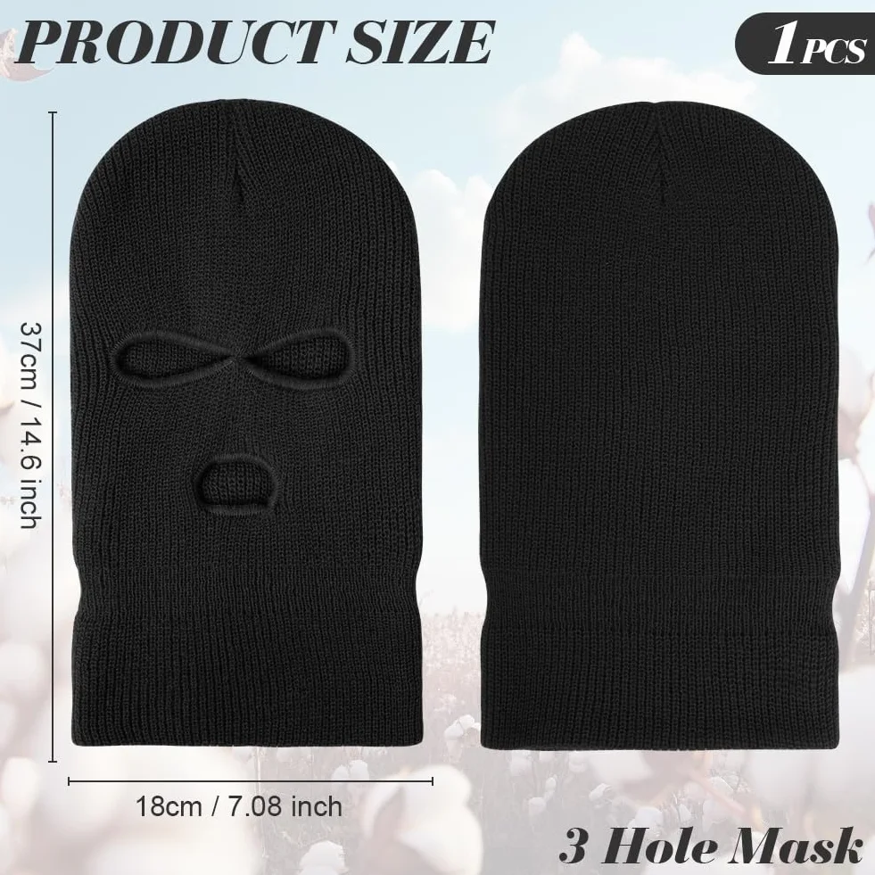 Cagoule Balaclava 2 ou 3 Trous Tricoté pour Ski Moto Vélo Cyclisme