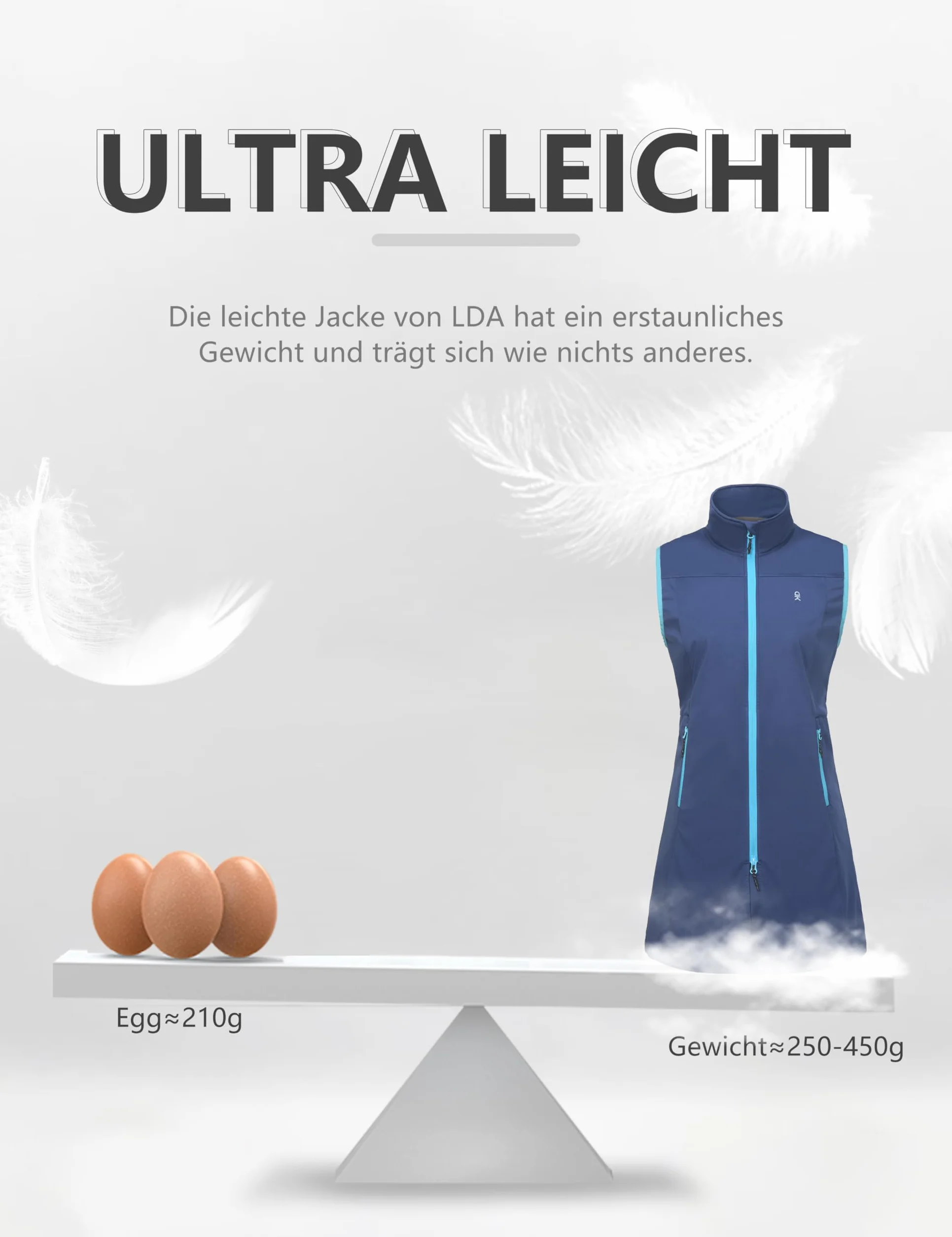 Little Donkey Andy Veste légère softshell coupe-vent sans manches femme