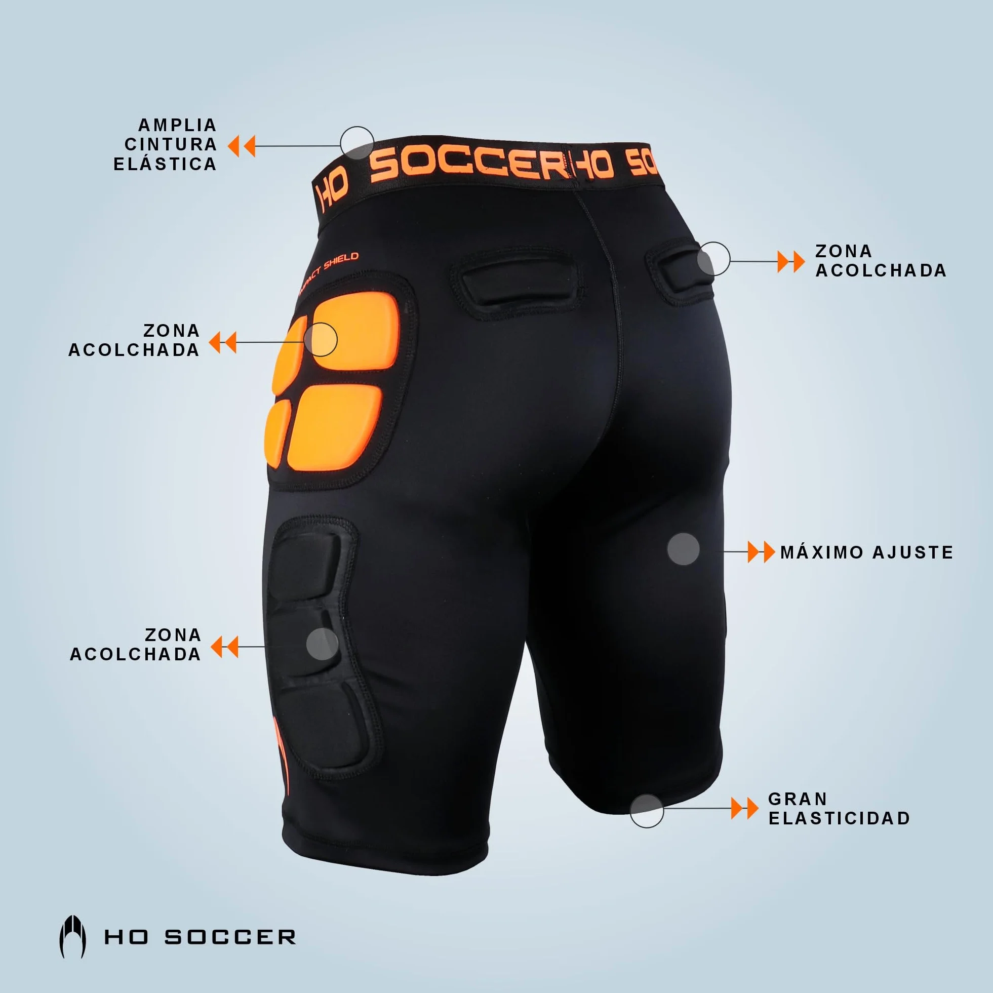 HO Soccer Short Impact Shield Jr - Short de Gardien de But - Mixte Enfant