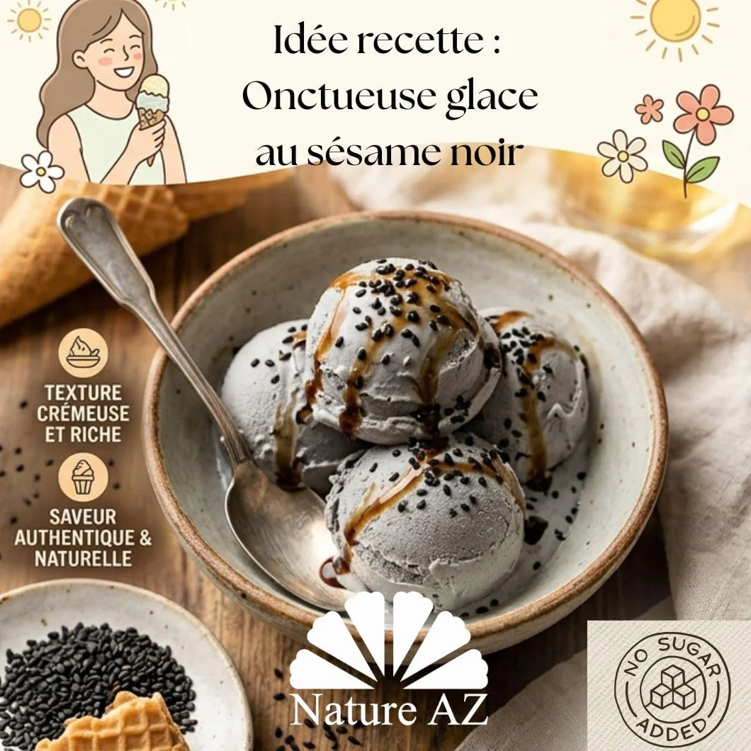 Nature AZ Black Latte Bio Sésame Noir Sans Charbon Actif 145g