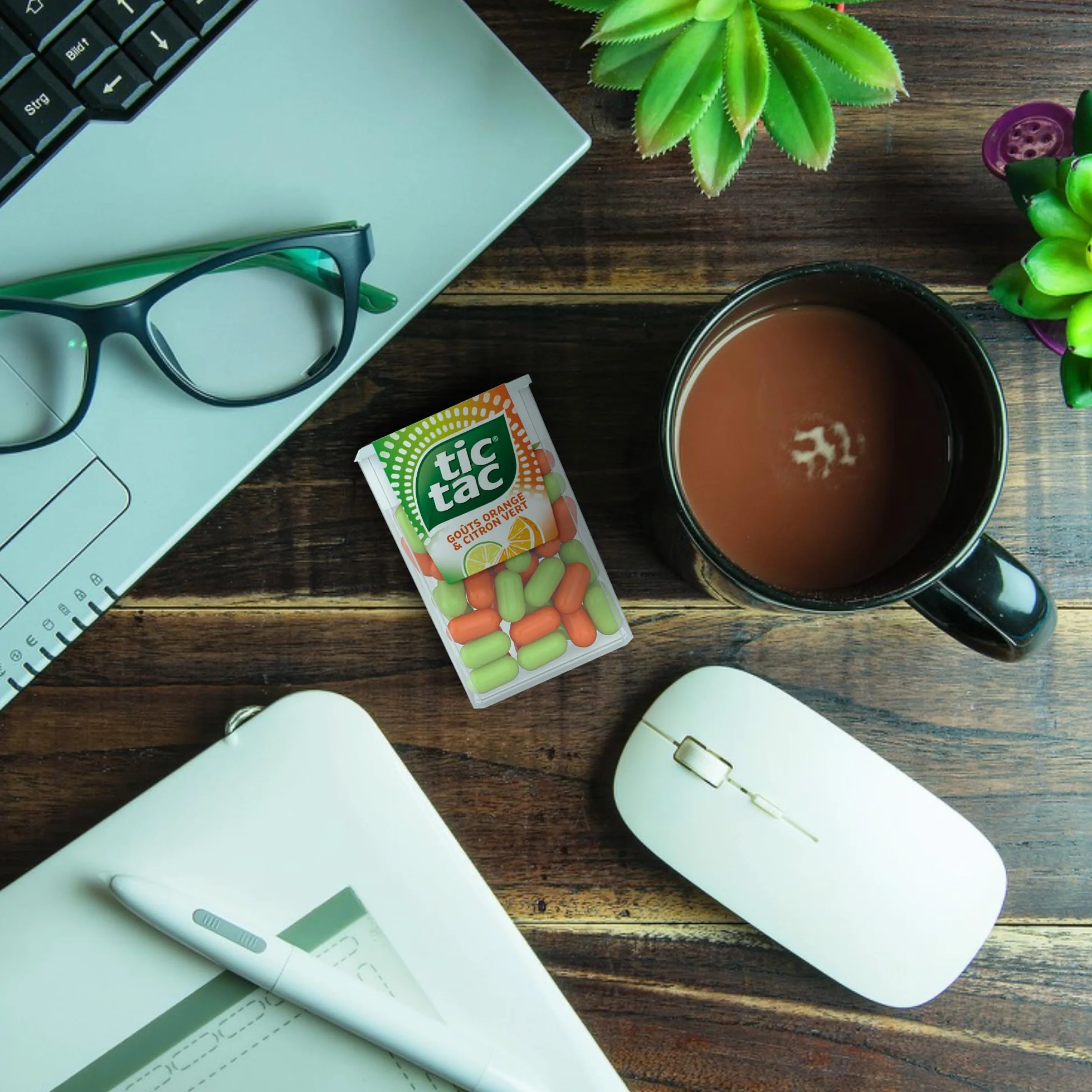 TicTac Duo Goûts Orange et Citron Vert - Bonbons aux fruits - Format de Poche 24x18g