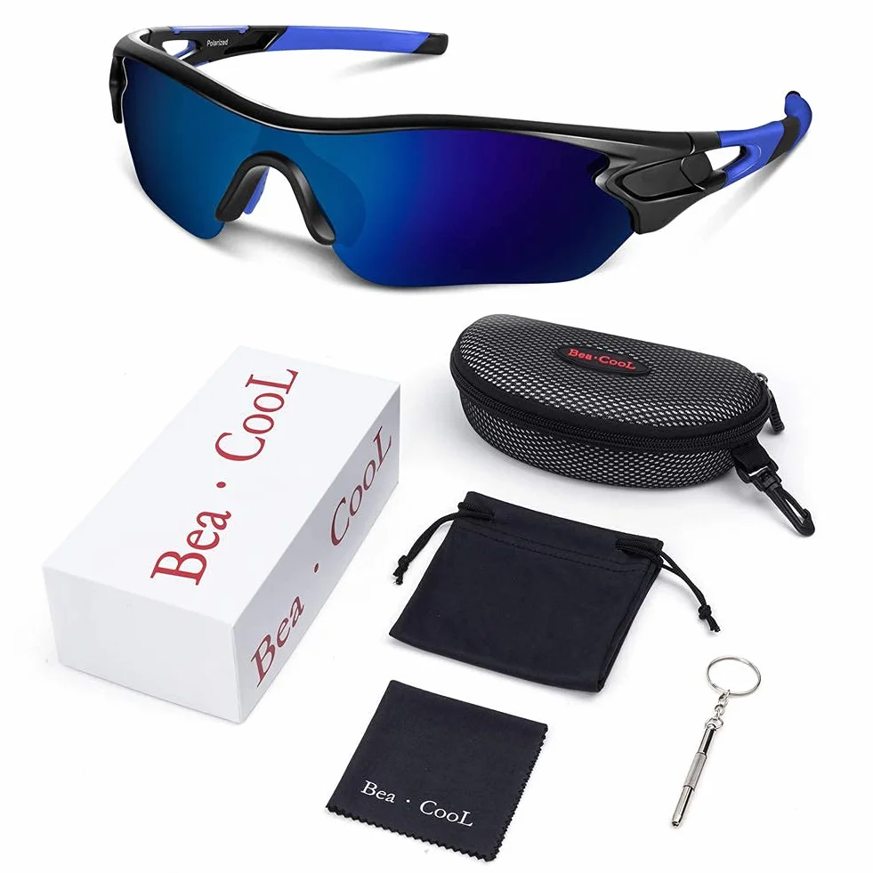 BEACOOL Lunettes de Soleil Sport Polarisées Homme Femme UV400 Protection Cyclisme Velo