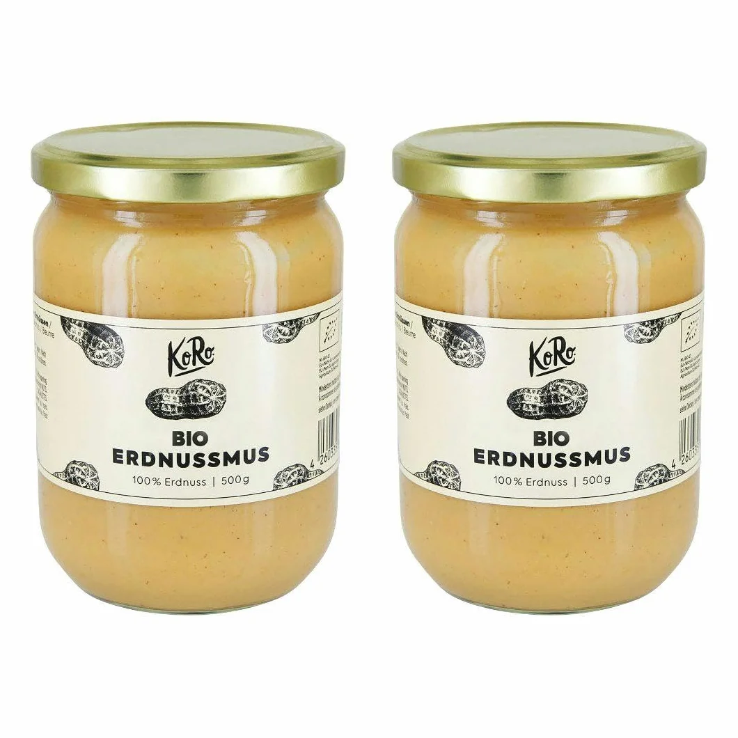 KoRo - Purée de cacahuète bio 2 x 500 g - Qualité bio - Sans additifs - Dans un lot pratique de deux