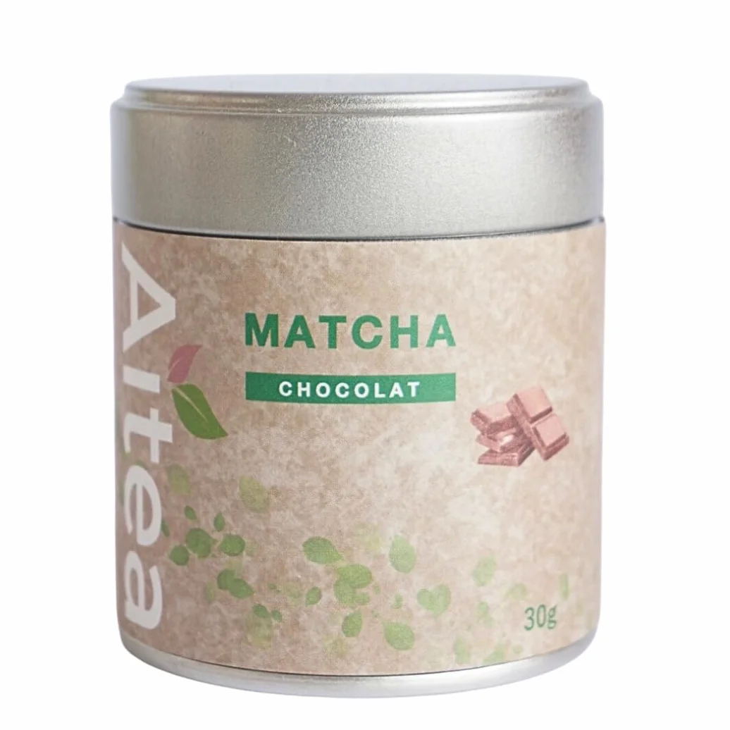 Matcha vanille,chocolat,pêche - Matcha aromatisé Kyōto Uji - Aitea (Chocolat)