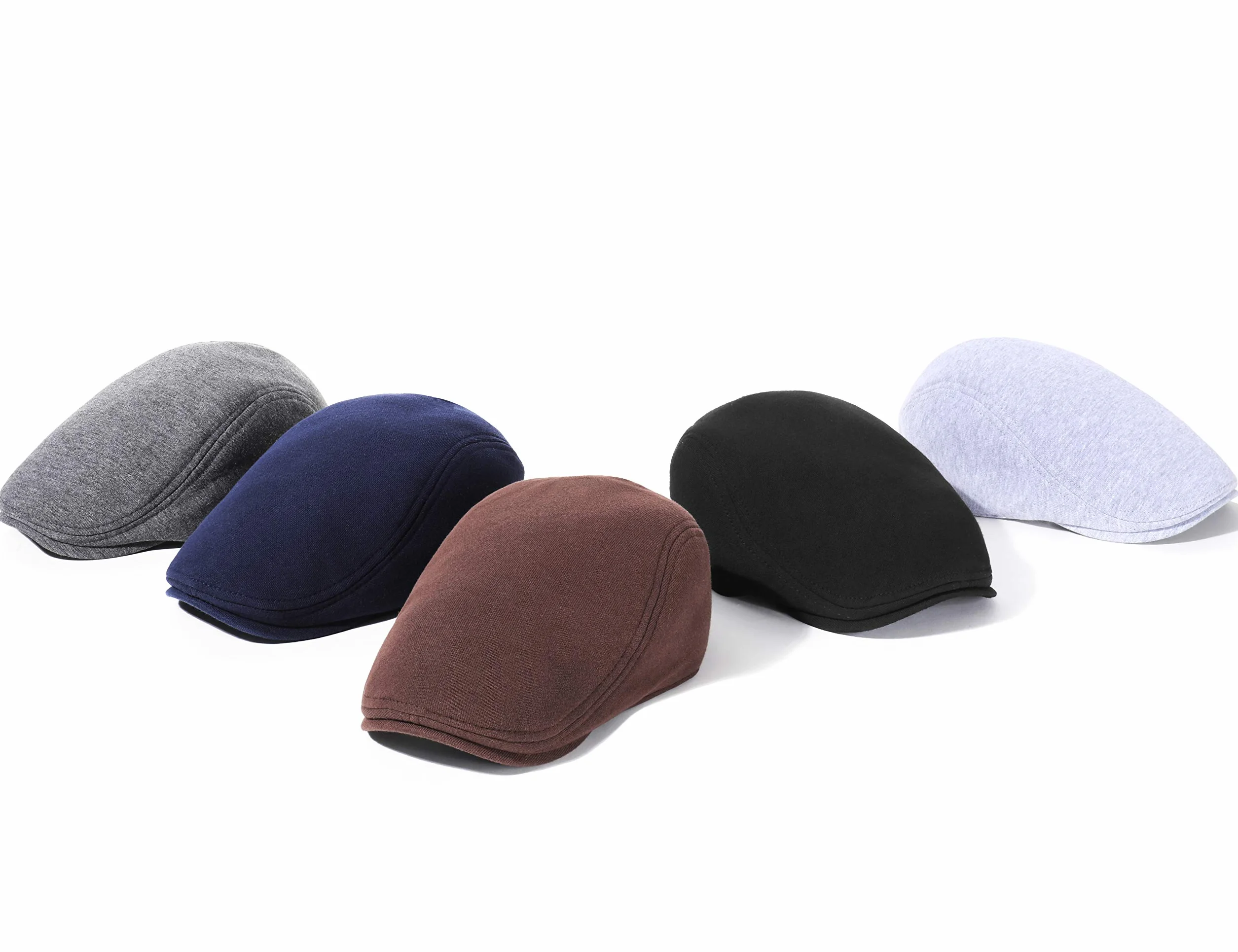 Béret Homme Été Respirant Casquette Newsboy Flat Cap Couleur Unie