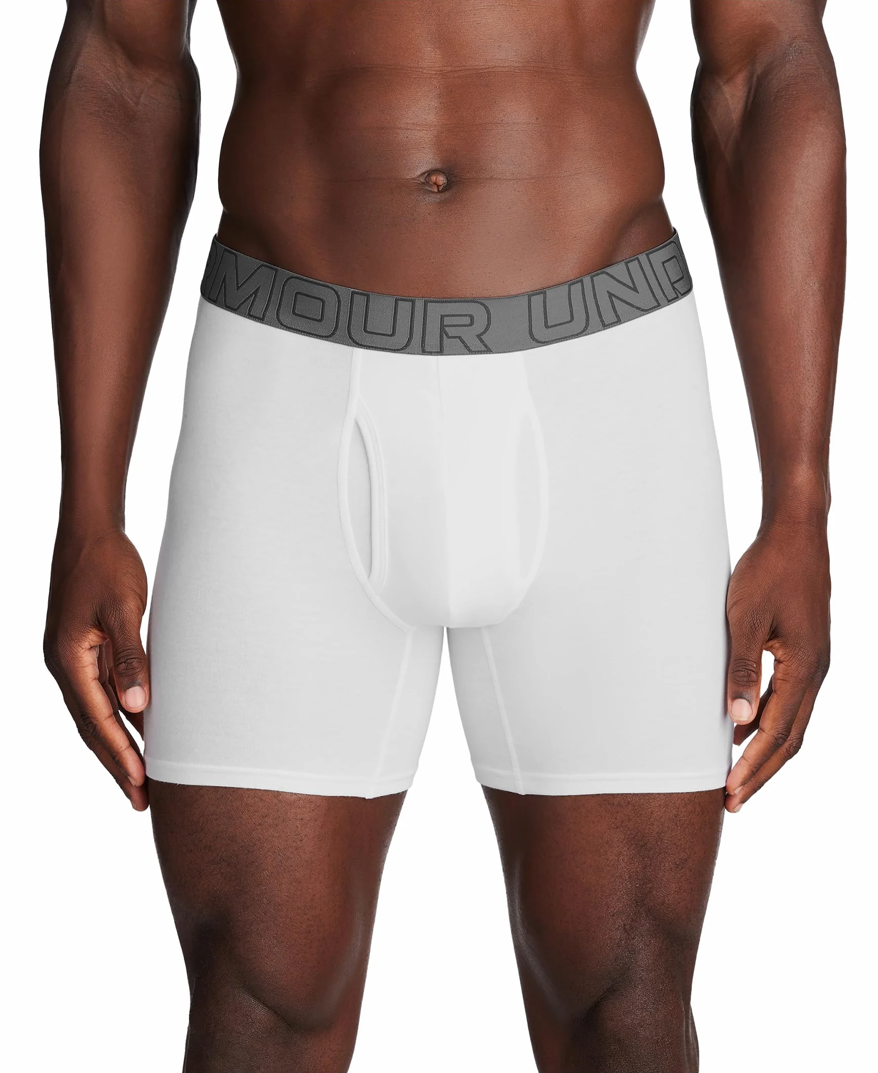 Under Armour Charged Cotton 6in Boxer Homme 3 Pack Black XL