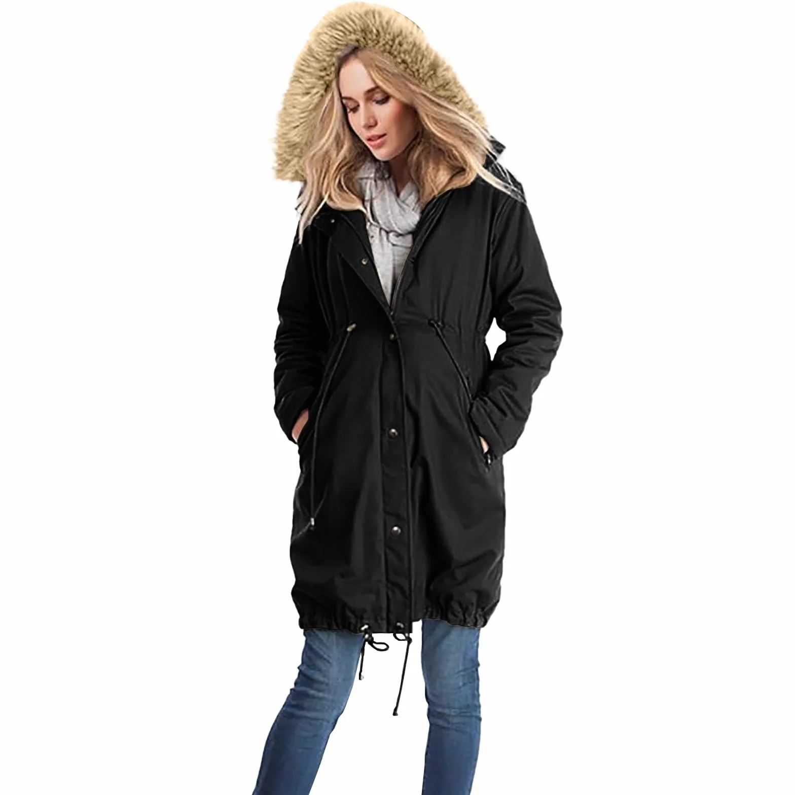 Veste De Maternité 3 En 1 Pour Femme Avec Capuche Chaud Porte-Bébé Automne Hiver