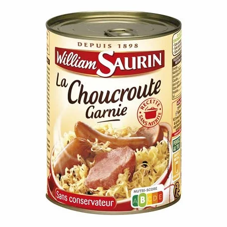 Choucroute Garnie 400G|William Saurin|(Lot De 4)|Best Deal