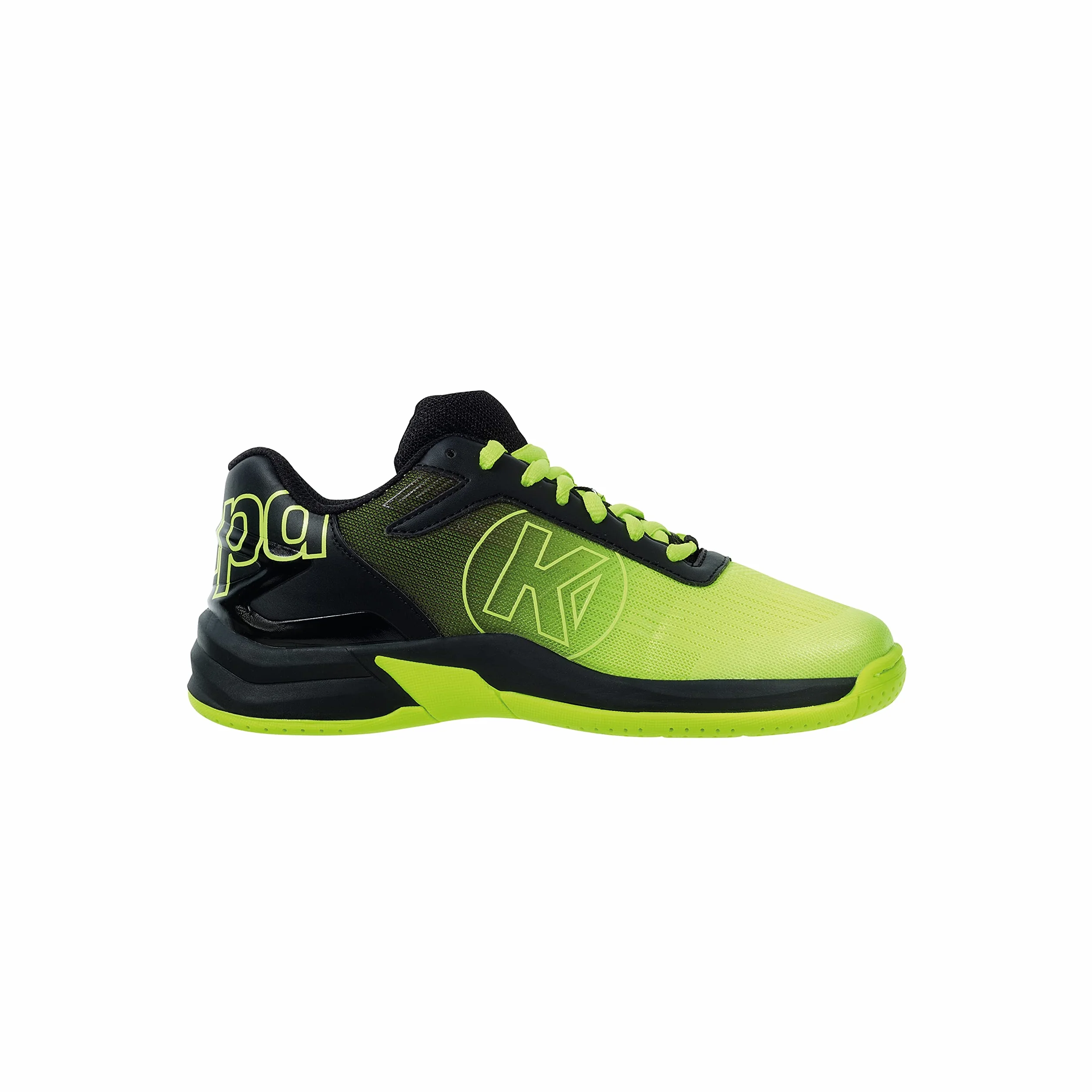 Kempa Attack 2.0 Junior Baskets Basses de Course Handball Chaussures de Sport Jaune Fluo Noir Taille 34 EU