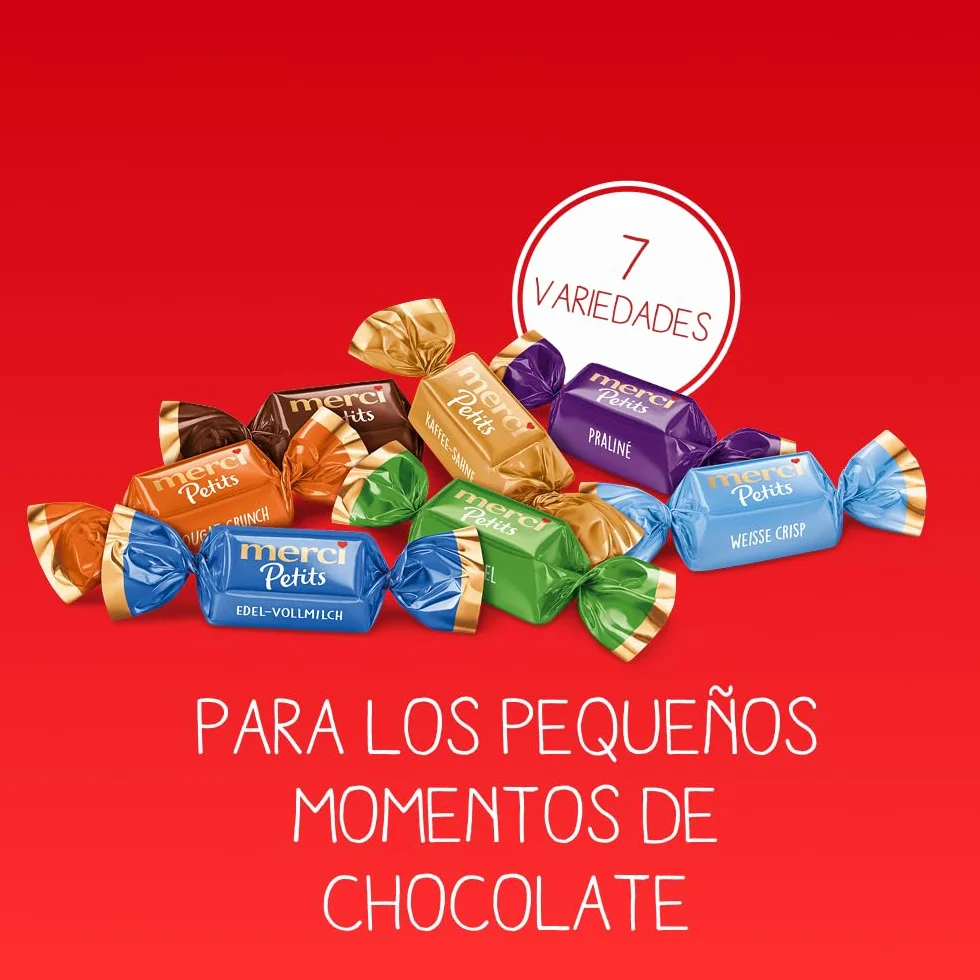 Collection de chocolat Merci Petits, sept variétés - 1000gr