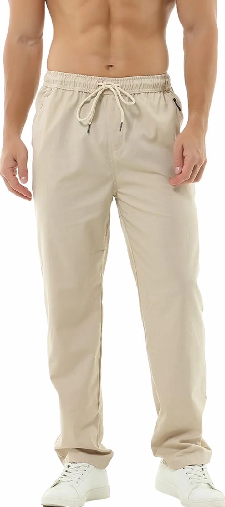 Hoerev Lin Pantalons décontractée Plage été