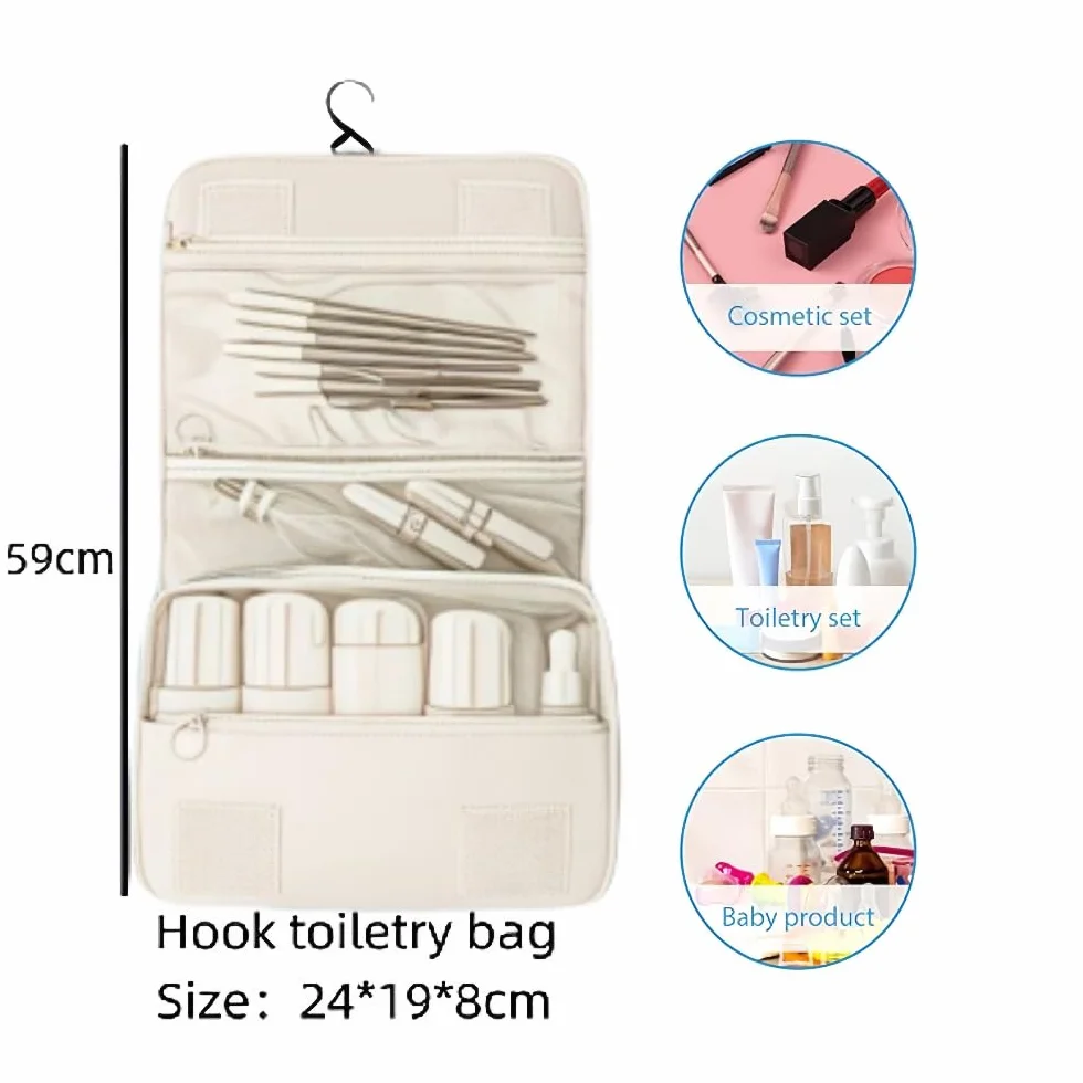 Lot de 10 sacs de voyage légers - Organisateur de bagages - Valise de compression (beige)