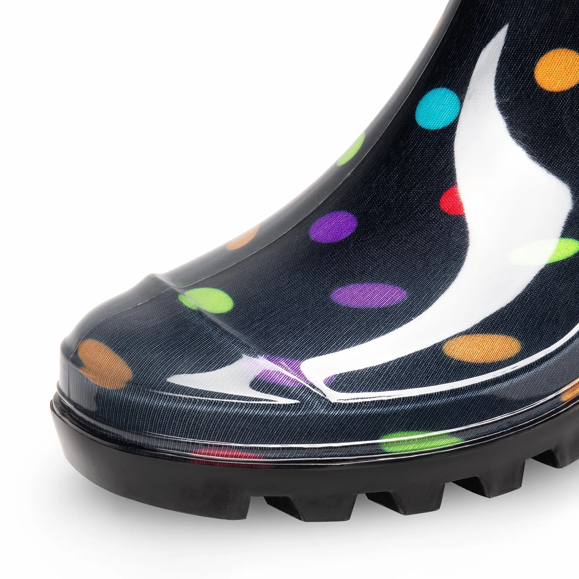 DREAM PAIRS Bottes de Pluie Femmes Motif Classique Pois Jardin Confortable