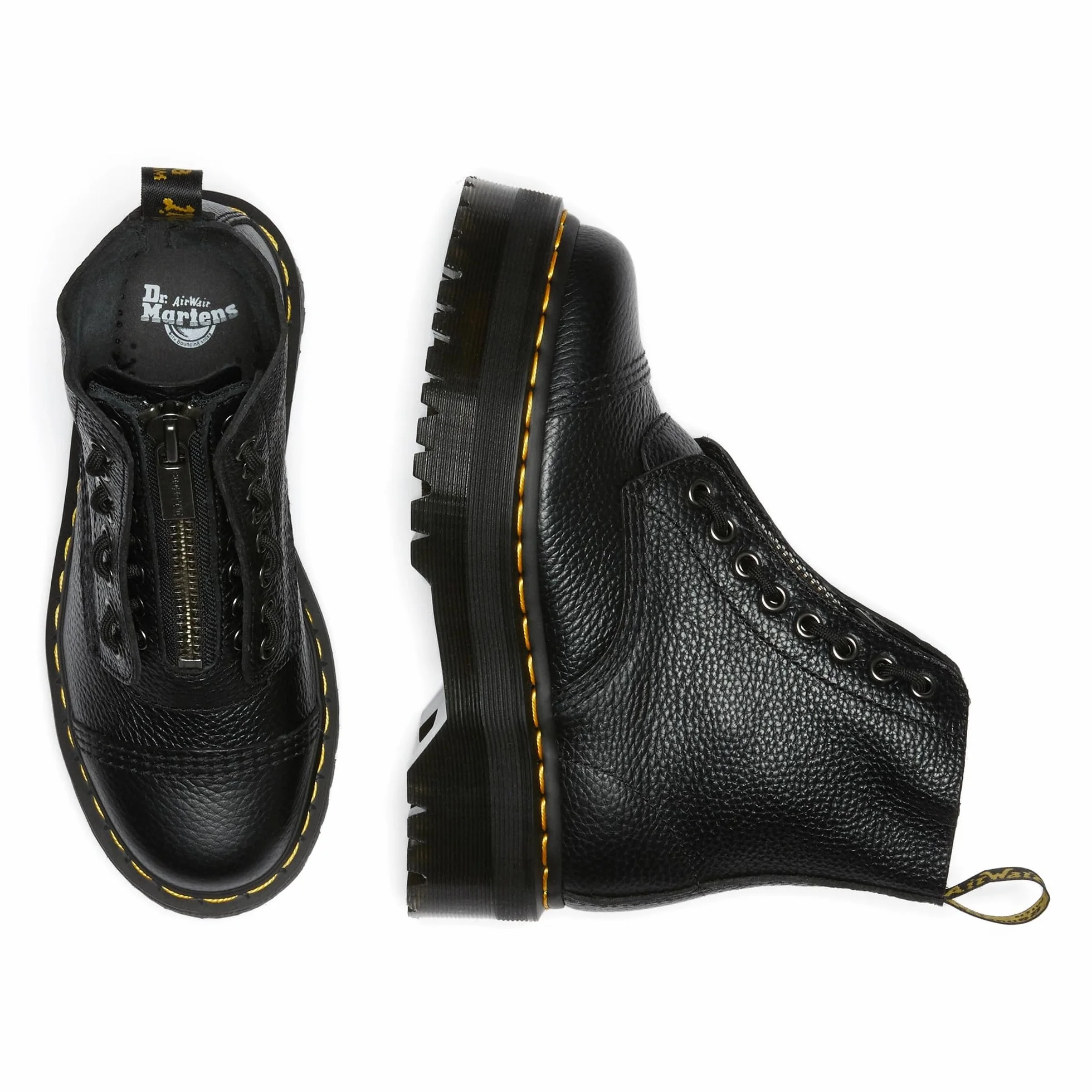 Dr Martens Jadon Vegan Cherry Red Quad Cambridge Brush Boots