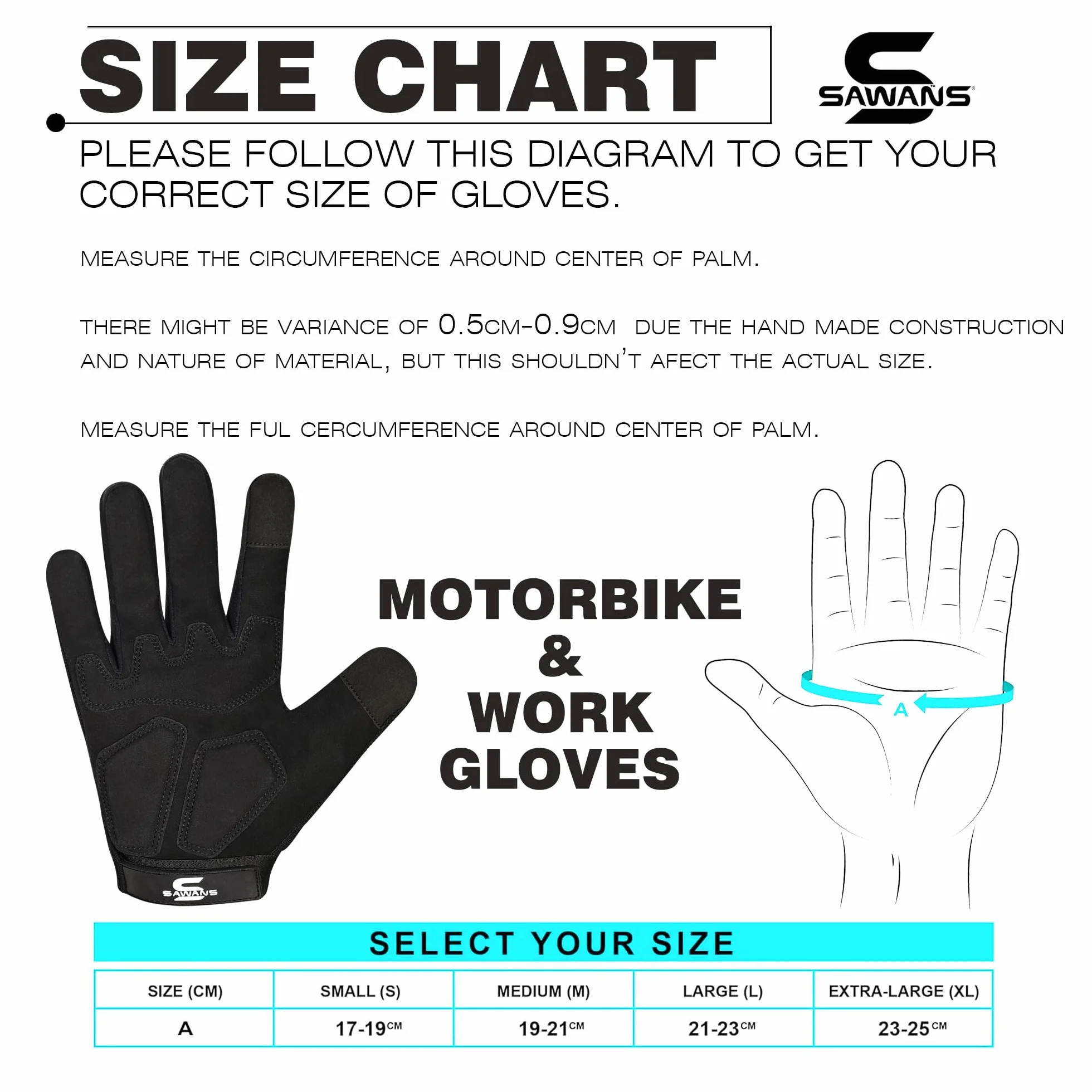 SAWANS Gants Moto écran Tactile Homme Plein air