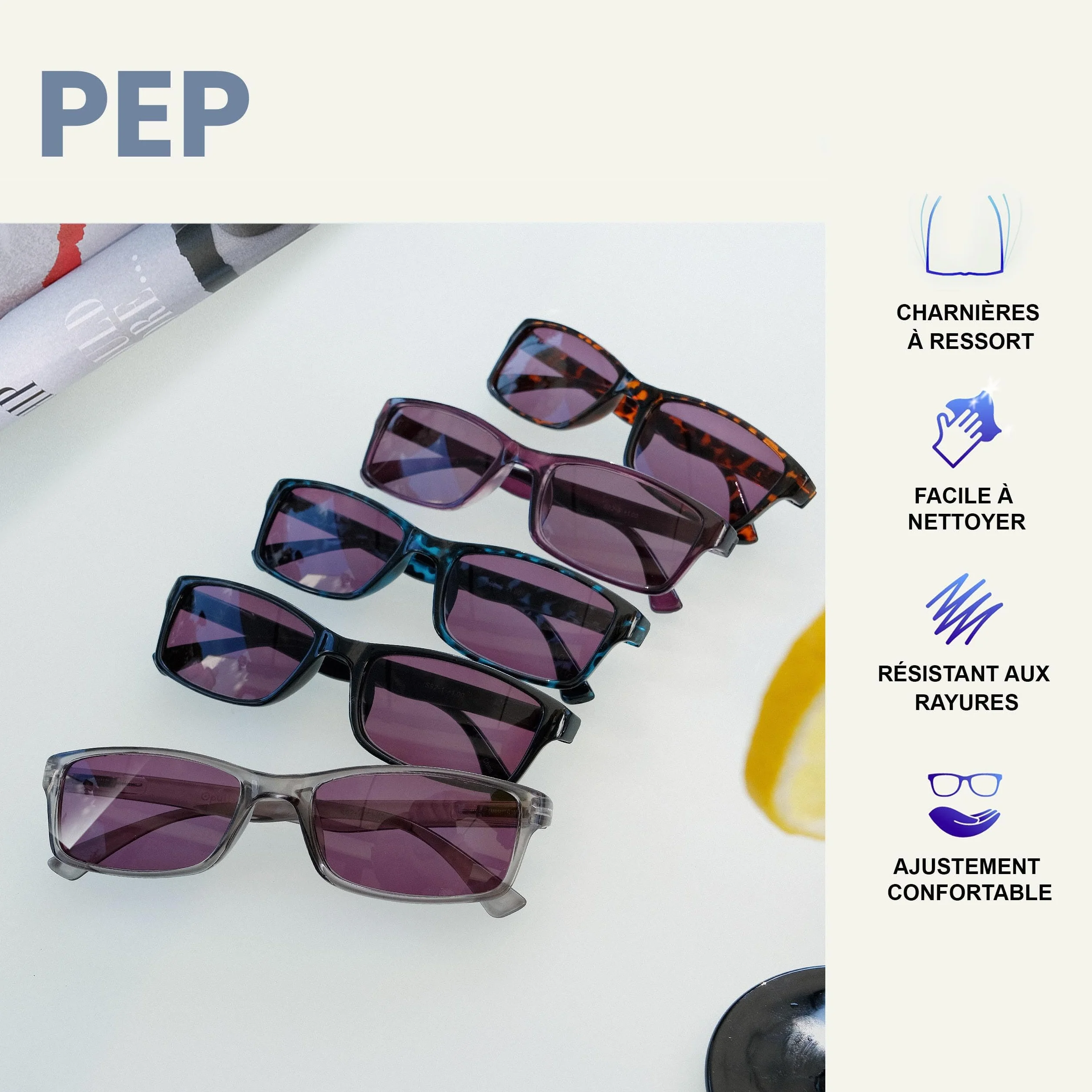 OPULIZE Lunettes De Lecture Noir UV400 Style Designer Hommes Femmes +1,50