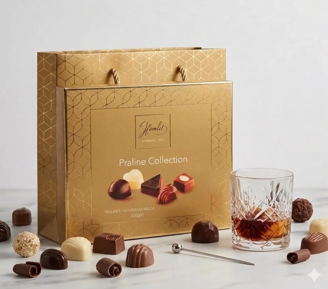 Coffret Cadeau Chocolat Belge 200g - Ballotin de Pralines Fines - Idéal pour Offrir