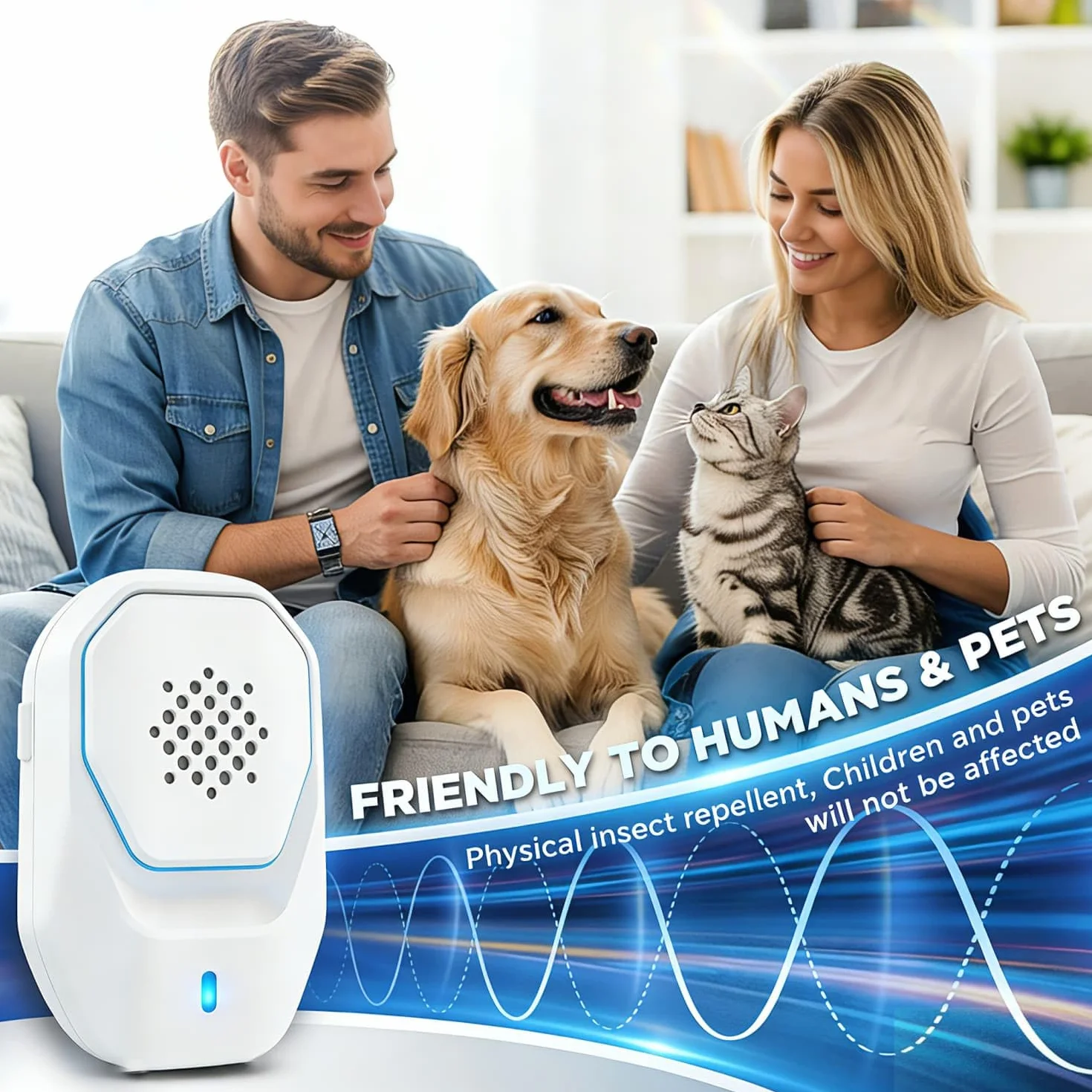 Répulsifs à Ultrasons, Ultrason Souris et Rats, Anti Mouche, Prise Anti Moustique, Electrique Appareil Répulsif Interieur - Fourmis, Souris, Rats, Araignées, Cafards, 100% Inoffensif - 4 Paquets