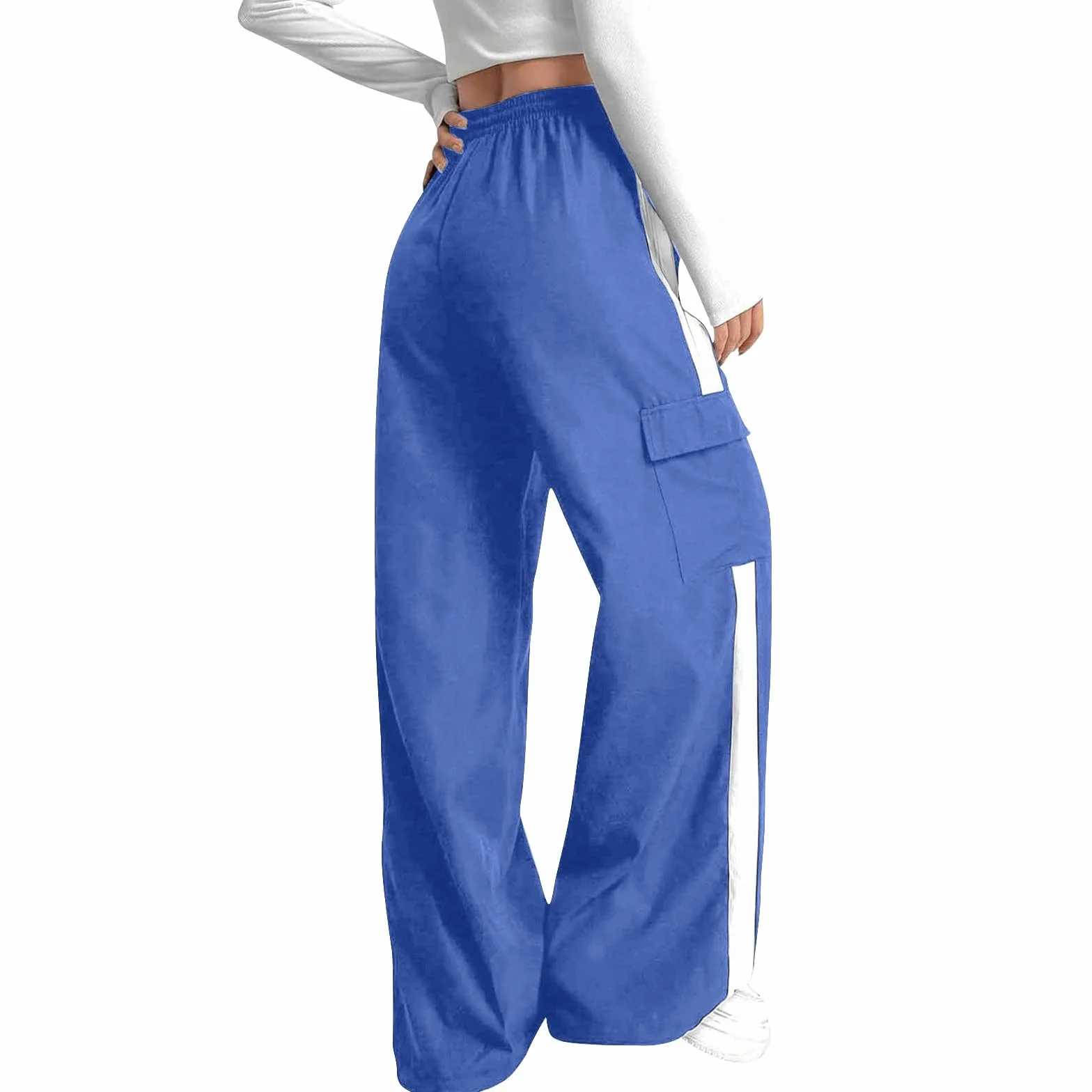 Pantalon de sport taille haute jambe droite pour fille adolescent athlétique