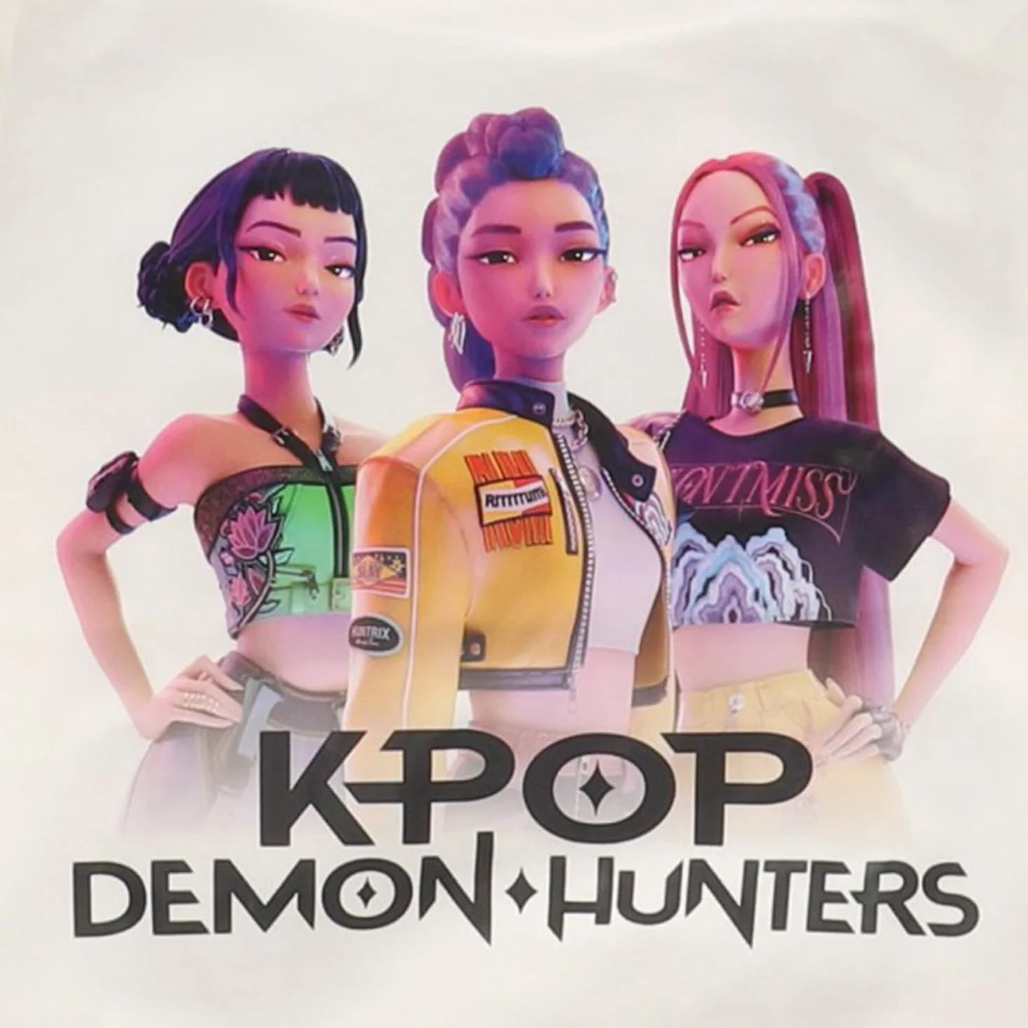 Sweat à Capuche Enfant K-Pop Demon Hunters SAHINLER Hoodie Huntrix Streetwear Coréen Blanc Polycoton Coton BCI 280 GSM