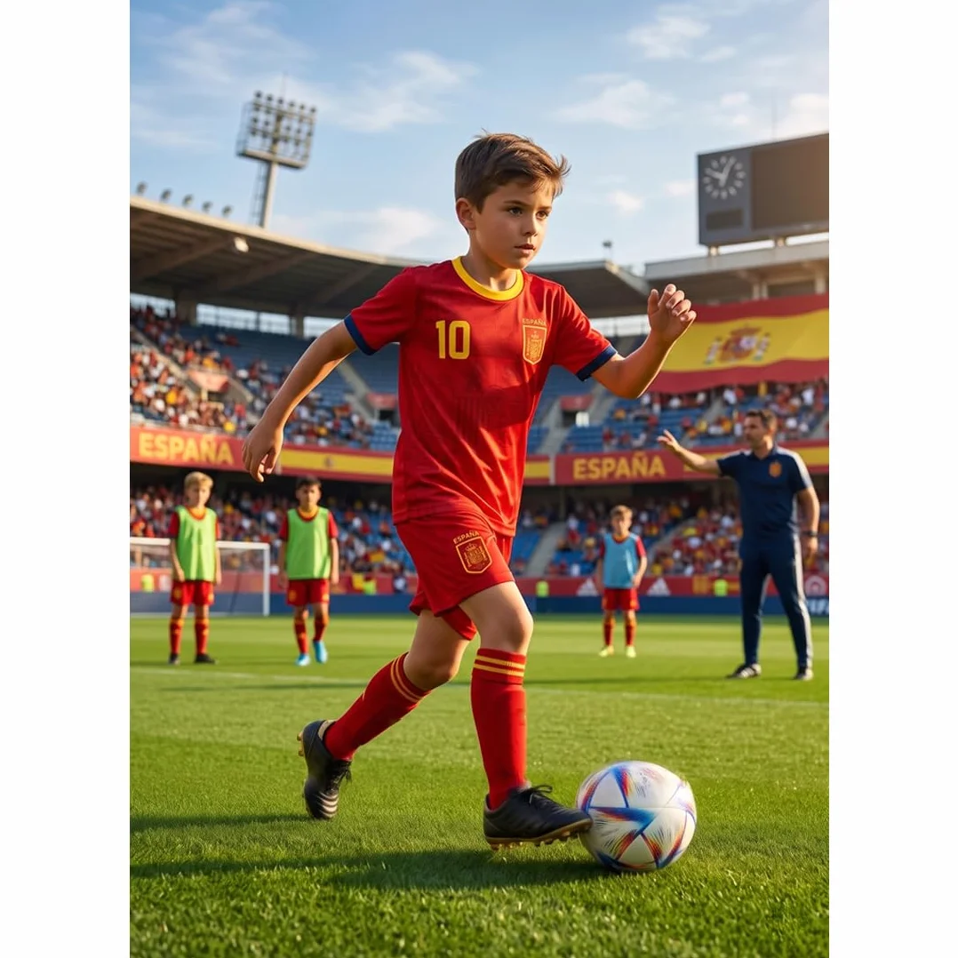 Ensemble de sport maillot et short de football pour entraînement 4-14 ans