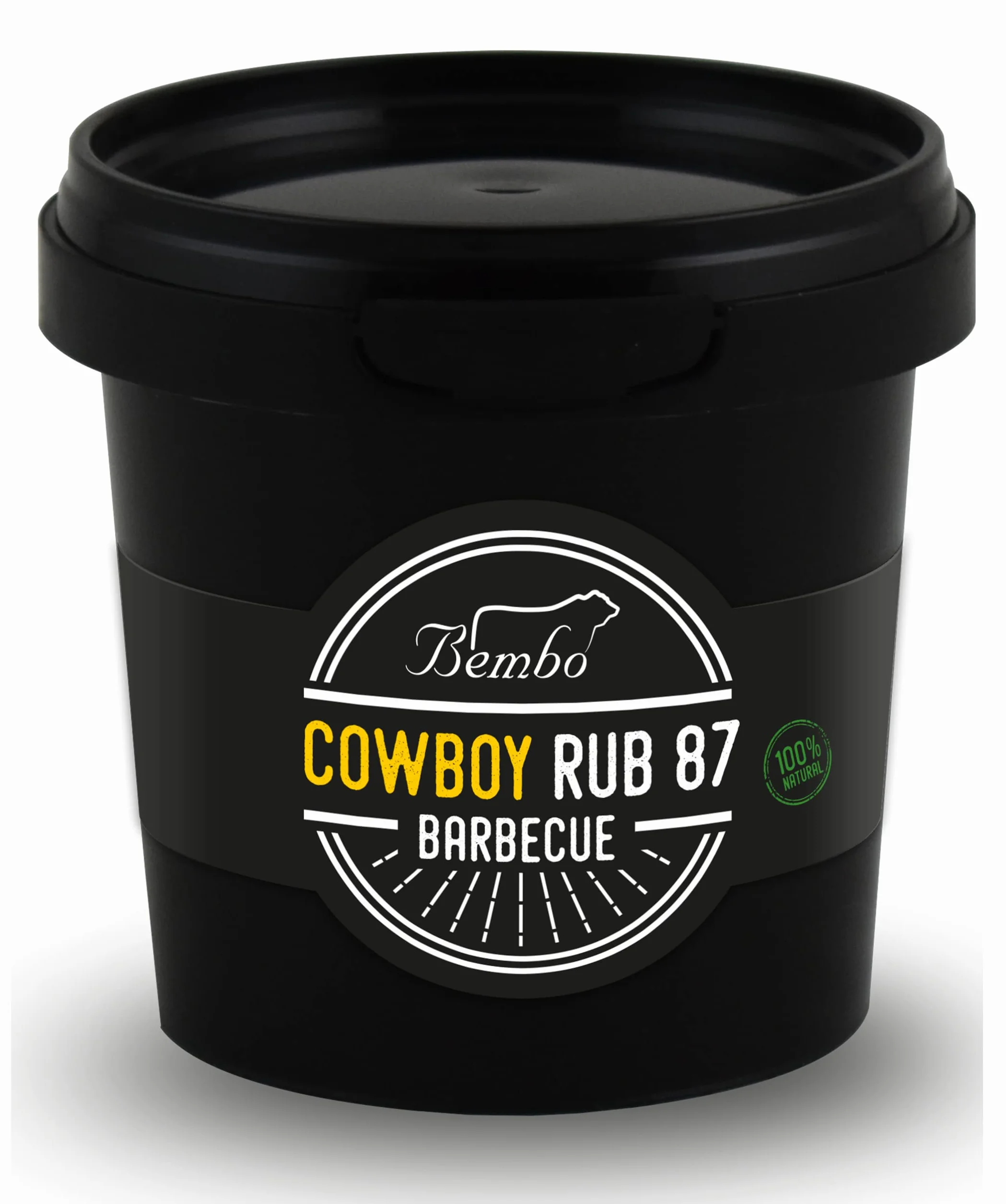 Rub BBQ Cowboy 87 Bembo – Mélange d’Épices pour Steak et Bœuf – Rub au Café et Cacao – Marinade Sèche Barbecue – Made in Italy – 400 g