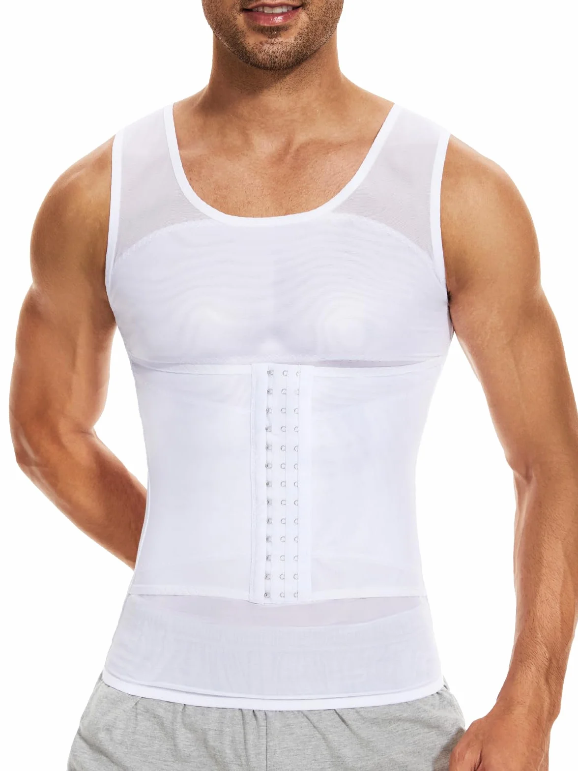 SLIMBELLE Débardeur de Compression Homme Gaine Ventre Plat T Shirt Gainant Minceur Body Shaper