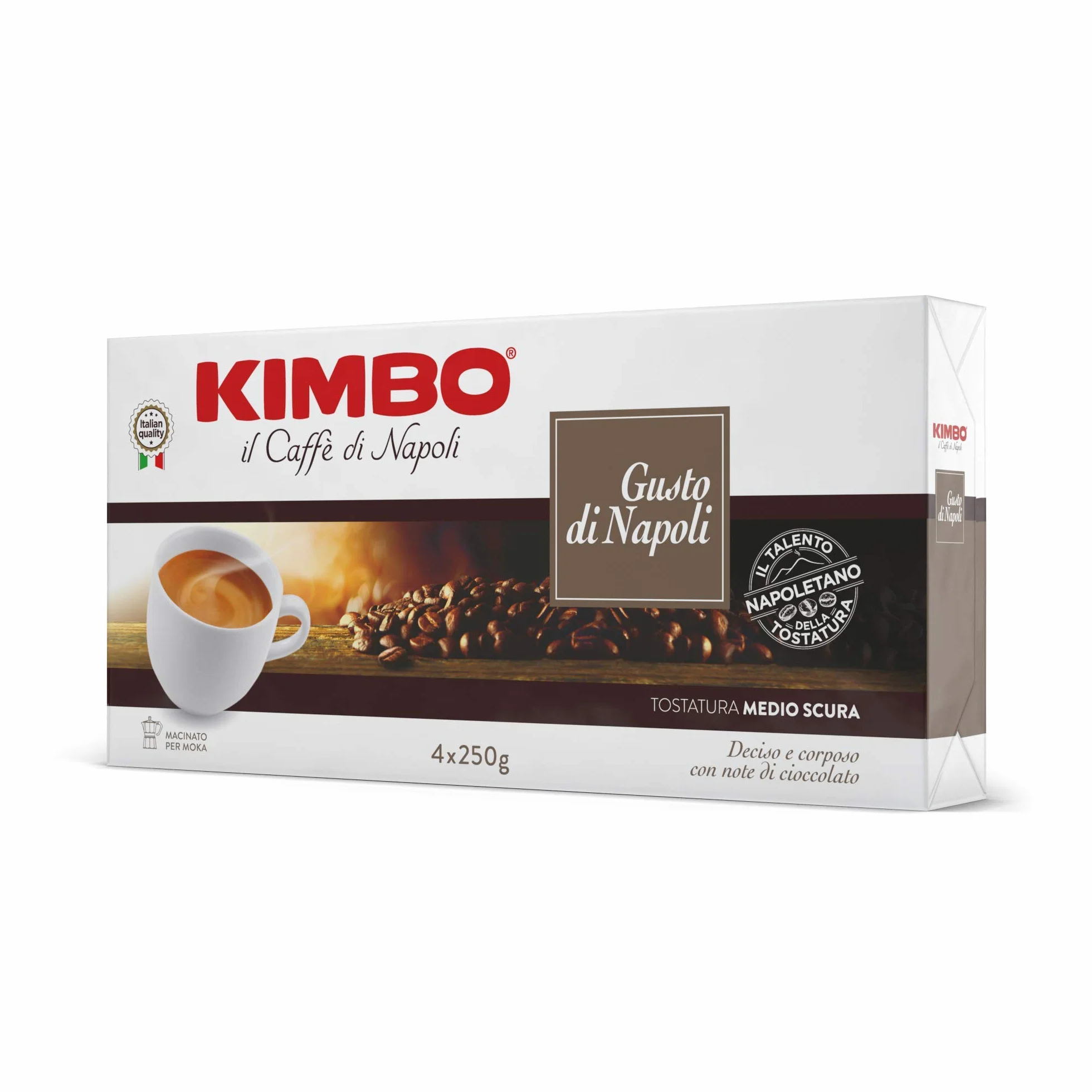 CAFE MOULU GUSTO DI NAPOLI 4 X 250 G KIMBO