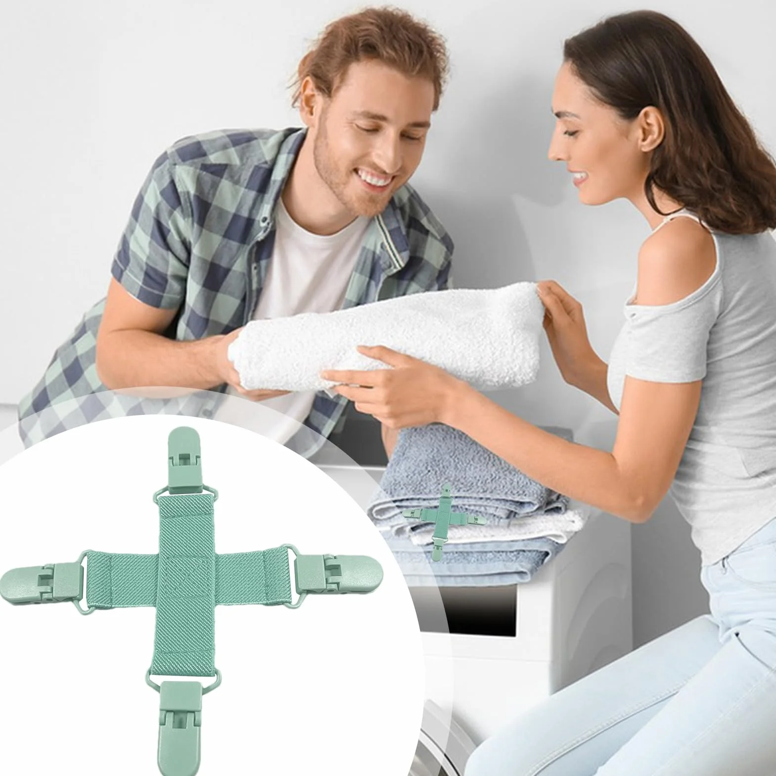 Clips anti-enchevêtrement pour draps, accessoires de démêlage pour housses de couette, aide à la maison pour empêcher les enchevêtrements dans la machine à laver et le sèche-linge