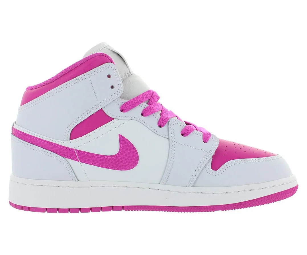 Jordan 1 Mid Noir Gris Ciment Rouge Feu Blanc