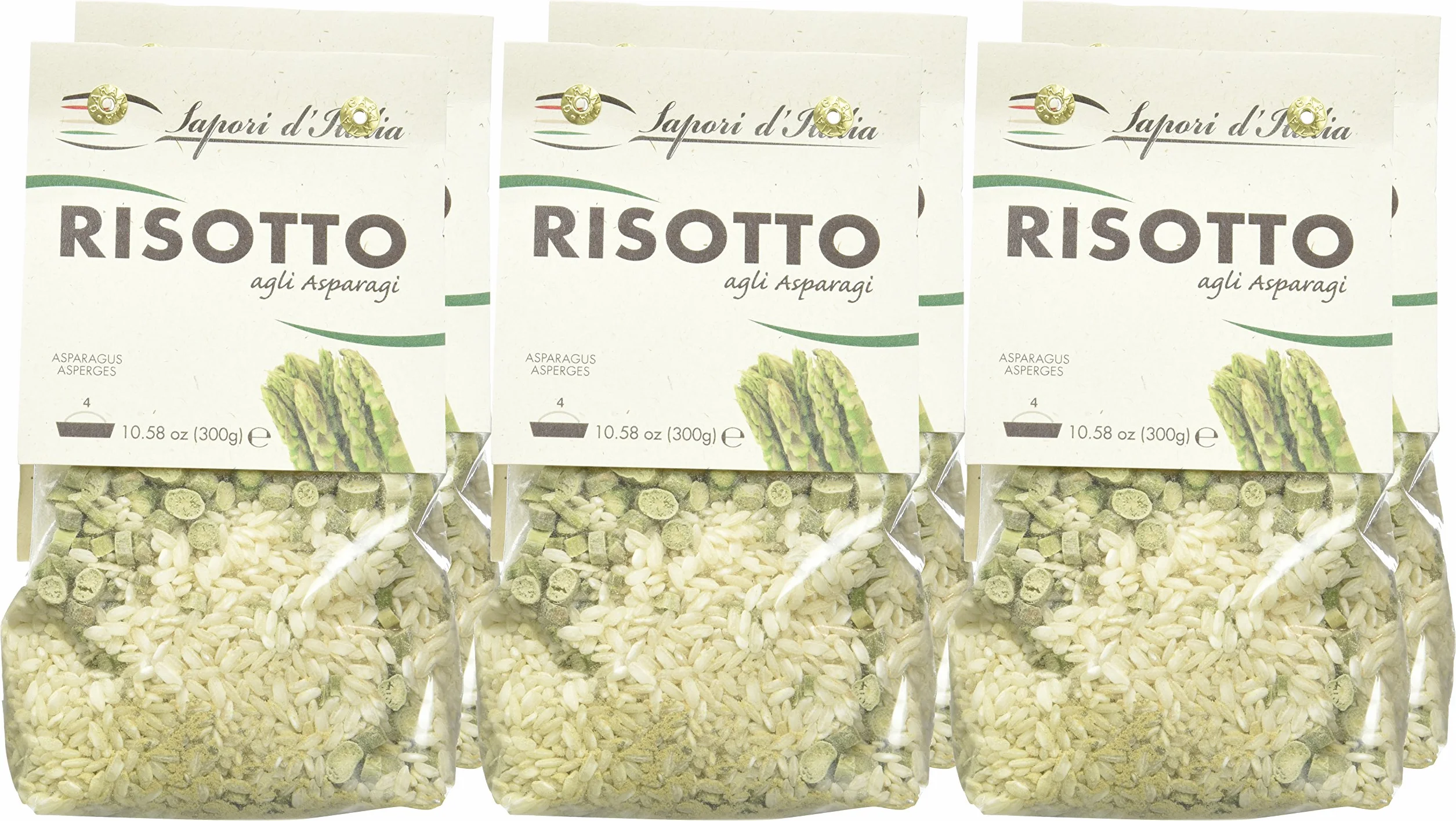 SAPORI D'ITALIA Préparation pour Risotto aux Asperges 300 g - Lot de 6
