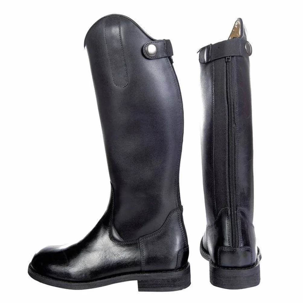 HKM Córdoba Bottes d'équitation Enfant Cuir Taille 34 Noir
