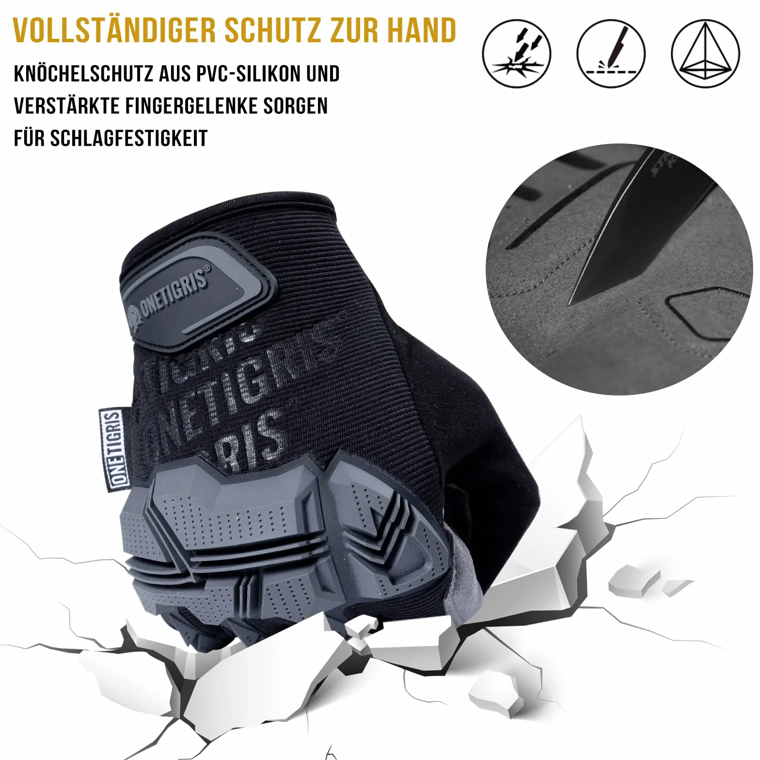 OneTigris Gants Tactiques Militaires Tactile pour Moto Escalade Airsoft Paintball Randonnée Chasse Cyclisme