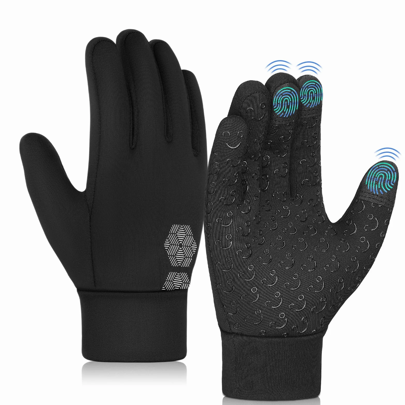 Gants d'hiver thermiques enfant écran tactile vélo chauds coupe-vent équitation 4-12 ans