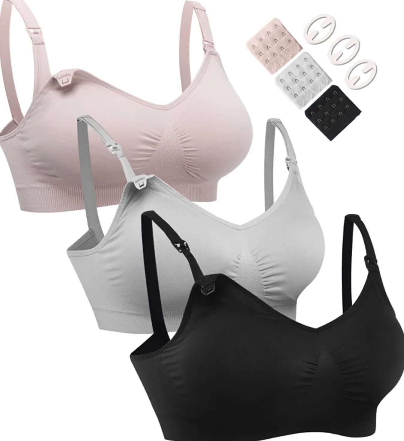 HOFISH Soutien-Gorge de maternité et d'allaitement sans Couture avec rallonges et Clips supplémentaires