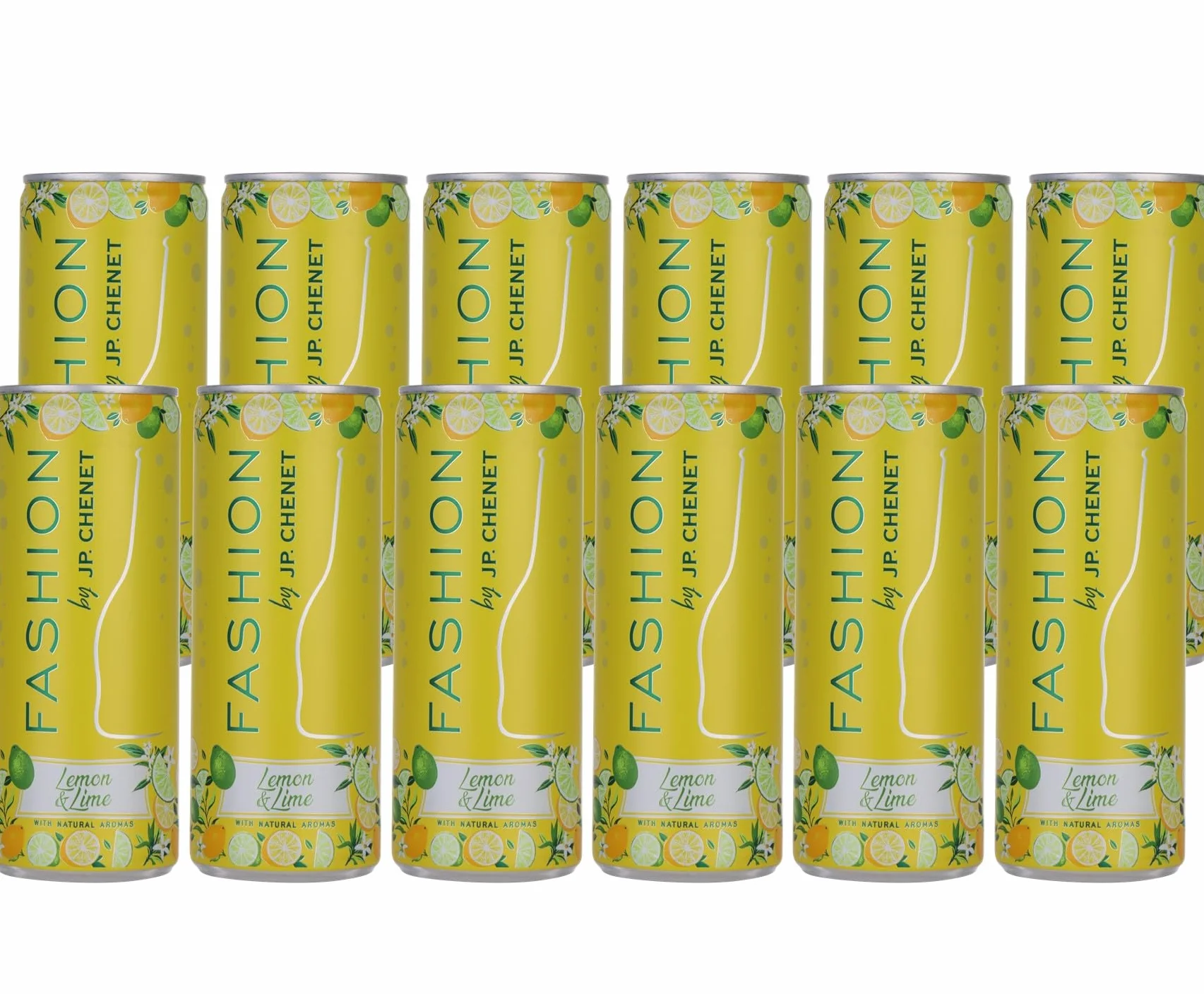 JP Chenet - Fashion Citron & Citron vert, vin pétillant aromatisé, cocktail prêt à boire en canette (12 x 25 cl)