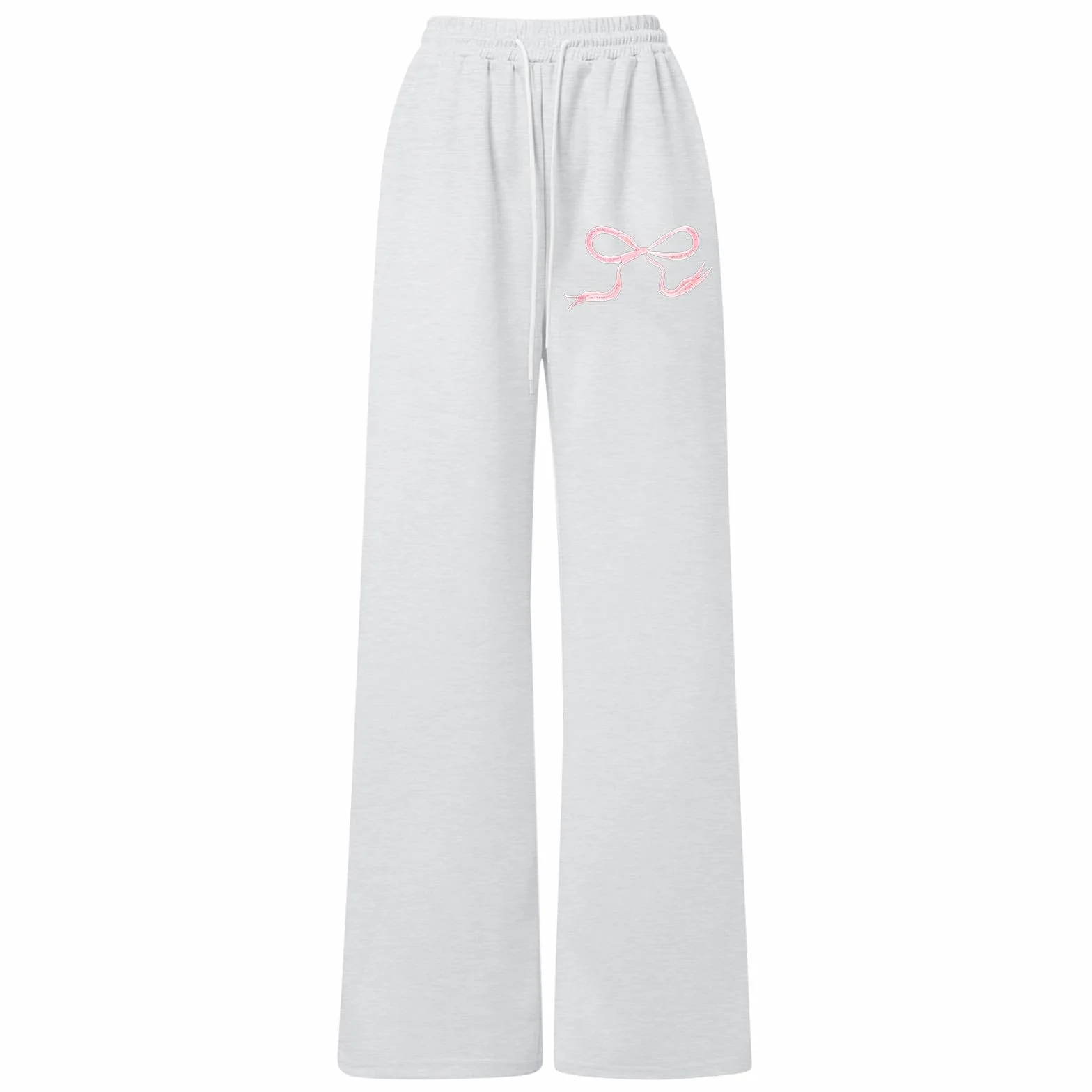 Pantalon Jogging Filles Baggy Taille Élastique Cordon de Serrage Poches Jambe Large Couleur Unie