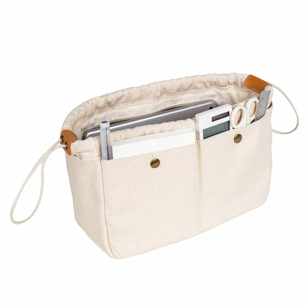 Pochette de rangement en toile de coton pour femme