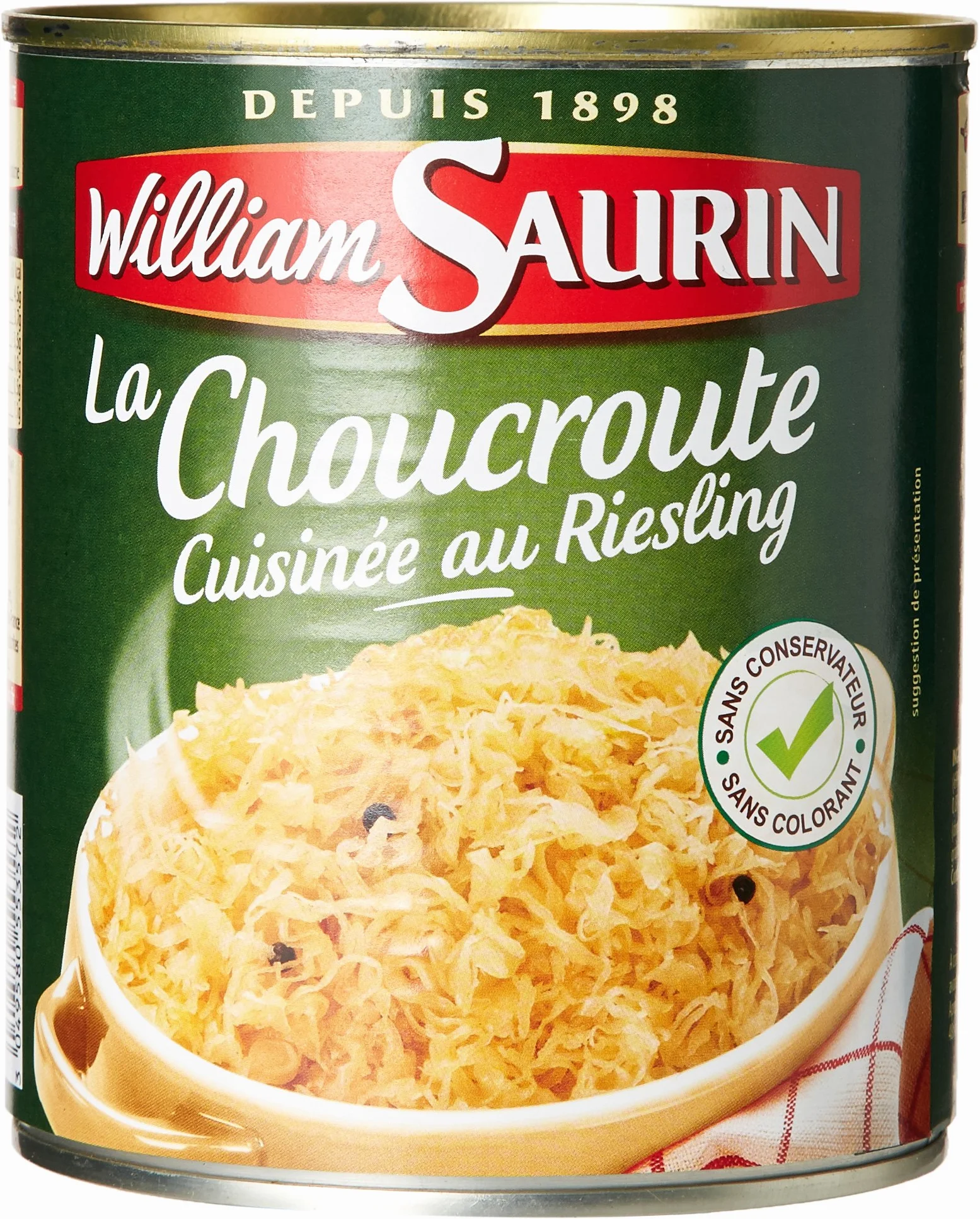 William Saurin Choucroute Cuisinée au Riesling 810 g - Lot de 6