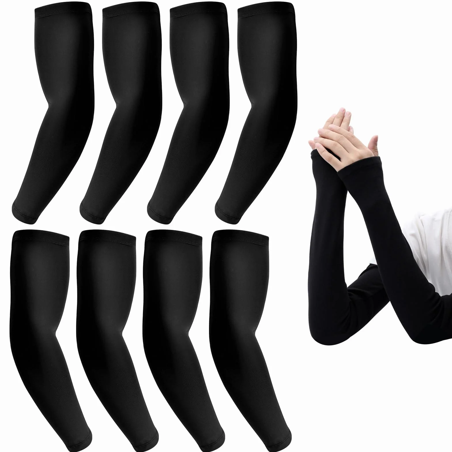 Leikedun Manchettes Bras Compression Anti-UV Homme Femme Sport Cyclisme Golf