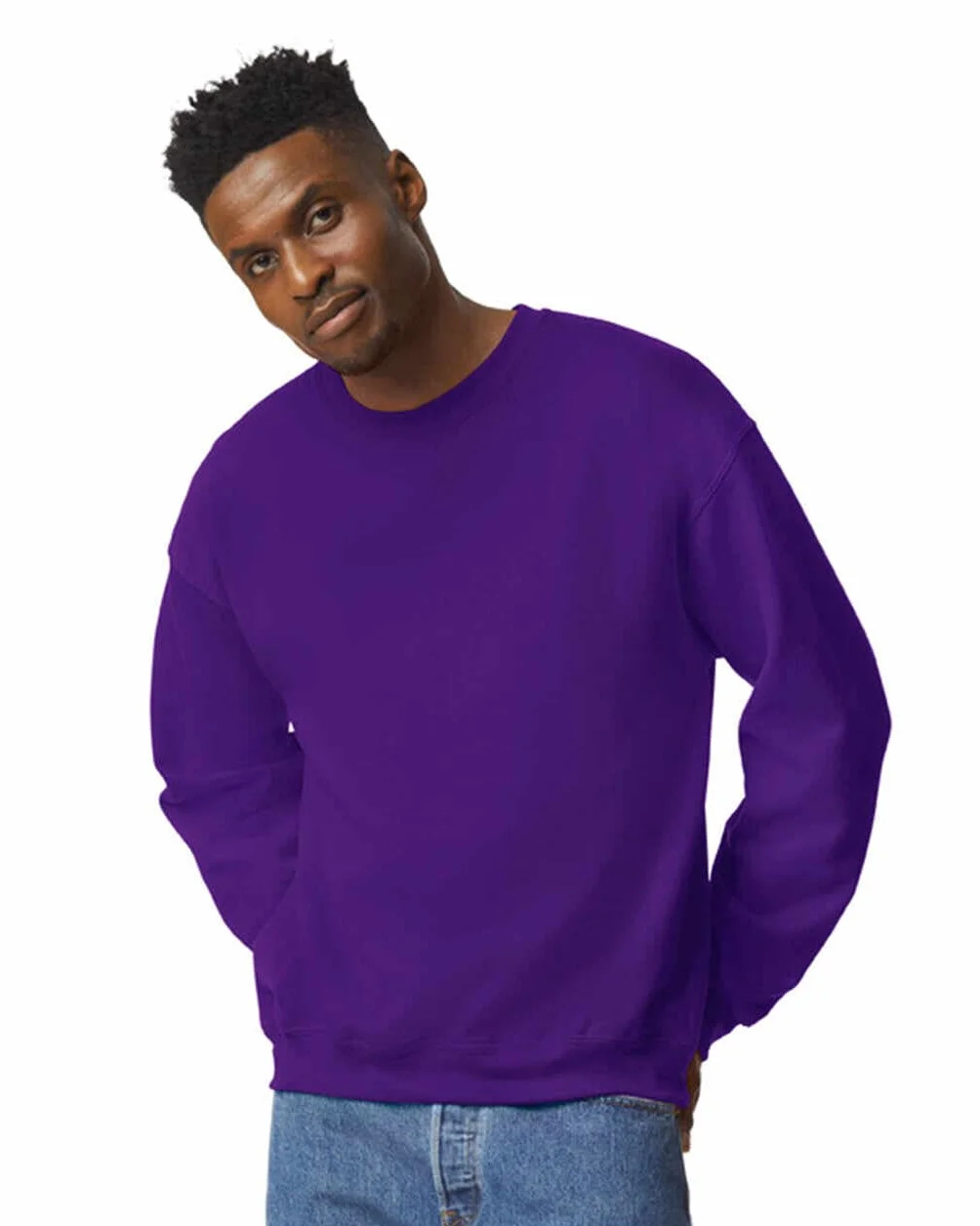Sweat Homme sans Capuche Col Rond en Coton Tailles S à 5XL