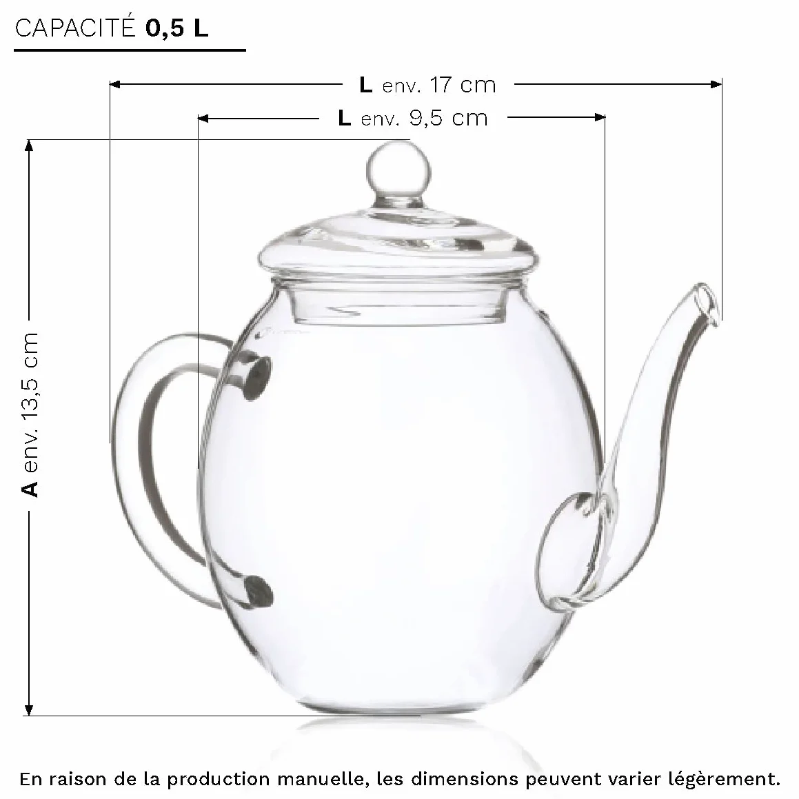 Creano Coffret Cadeau Fleurs de Thé Mix 6 pcs – Théière en Verre 500ml sans goutte – 3x Thé Noir & 3x Thé Blanc – Idée Cadeau Femme, Maman, Anniversaire