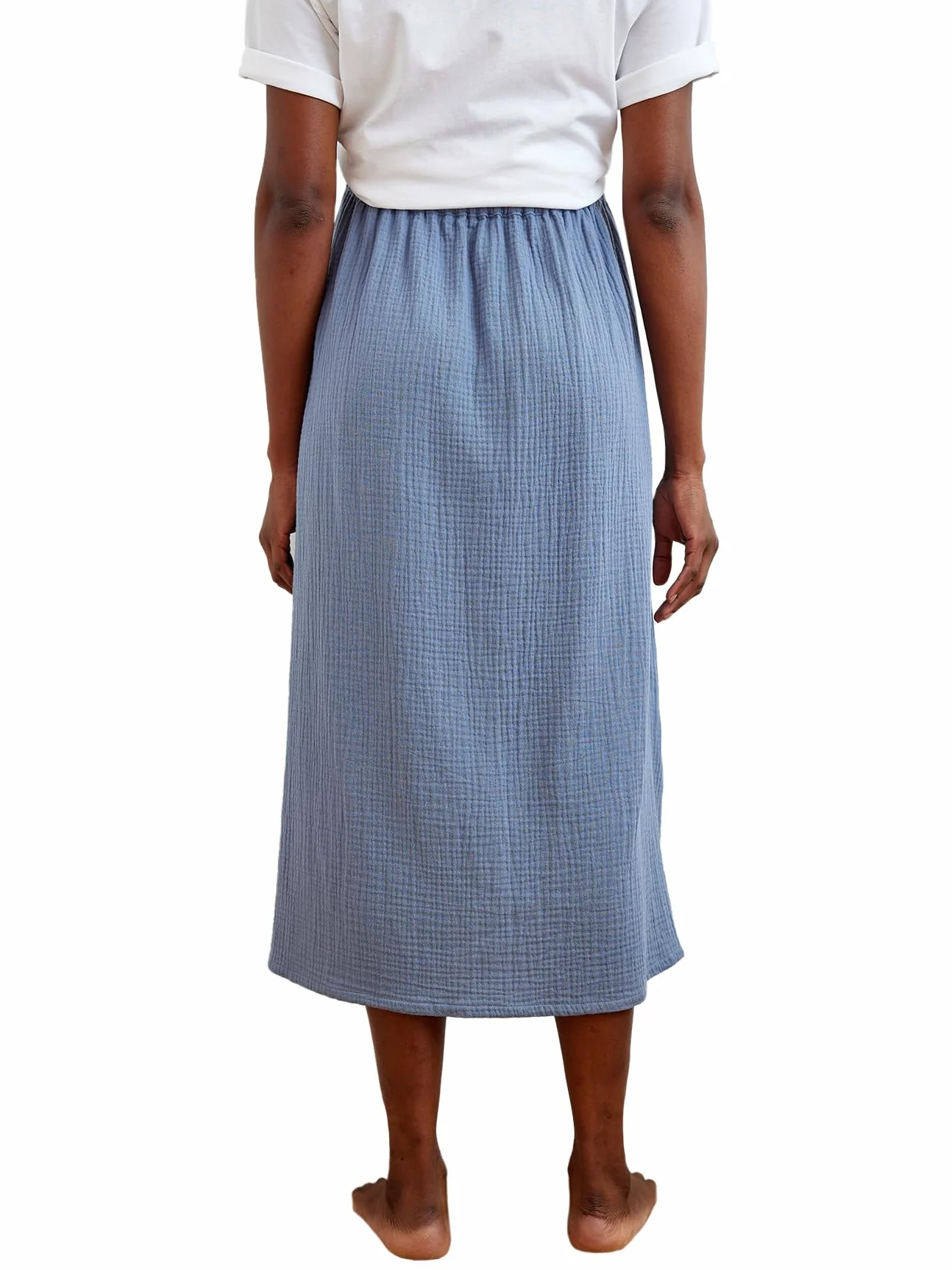 VERTBAUDET Jupe Longue Grossesse Gaze Coton