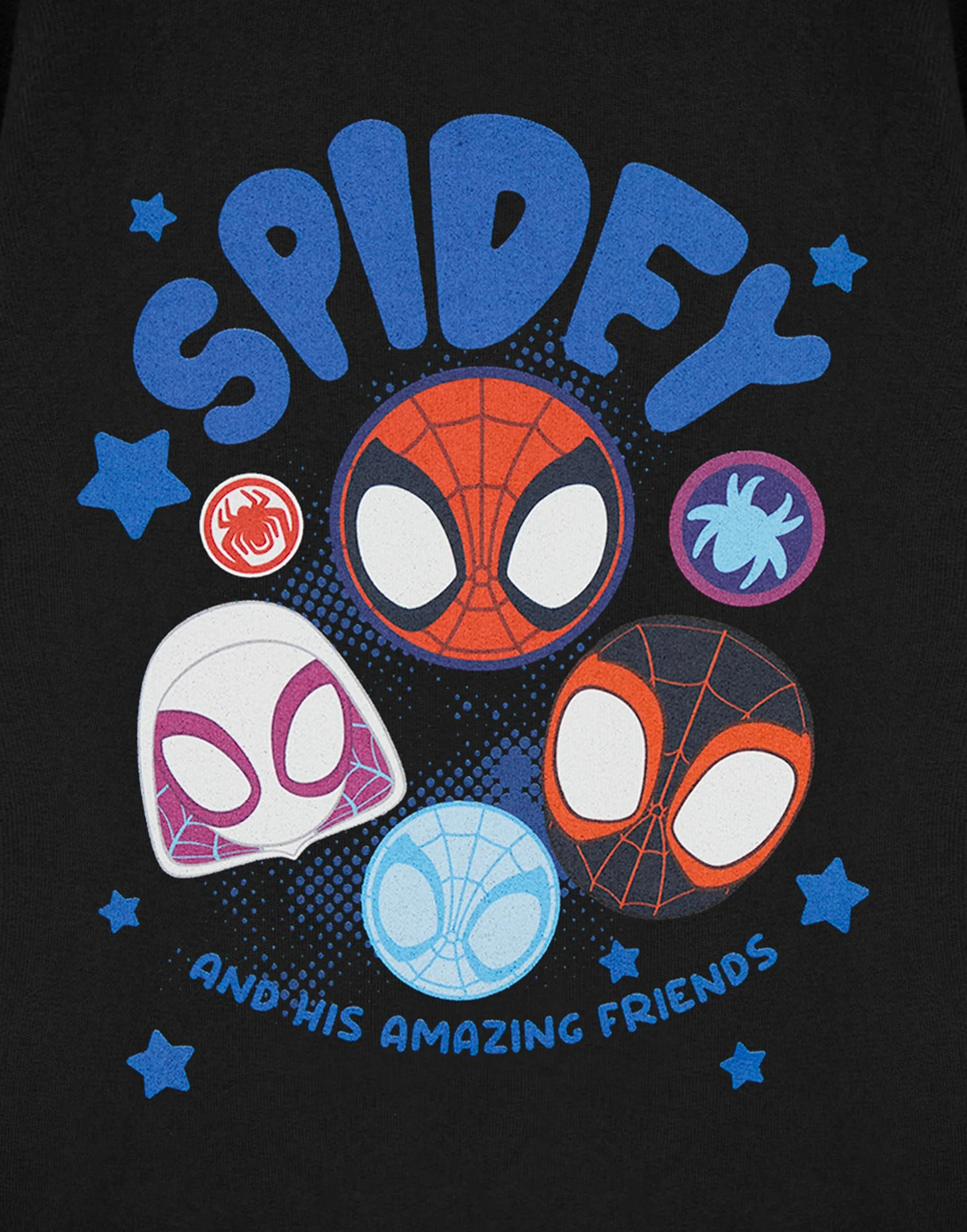 Marvel Spiderman Spidey et Ses Incroyables Amis Sweat-Shirt Noir pour garçons Pull Enfant Super-héros