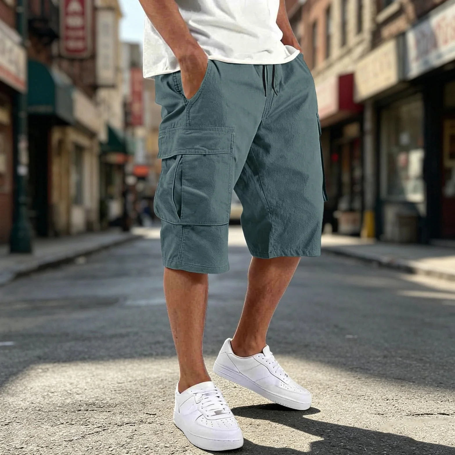 Bermuda Cargo Homme Sport Pantacourt Ete Grand Taille Randonnee Travail