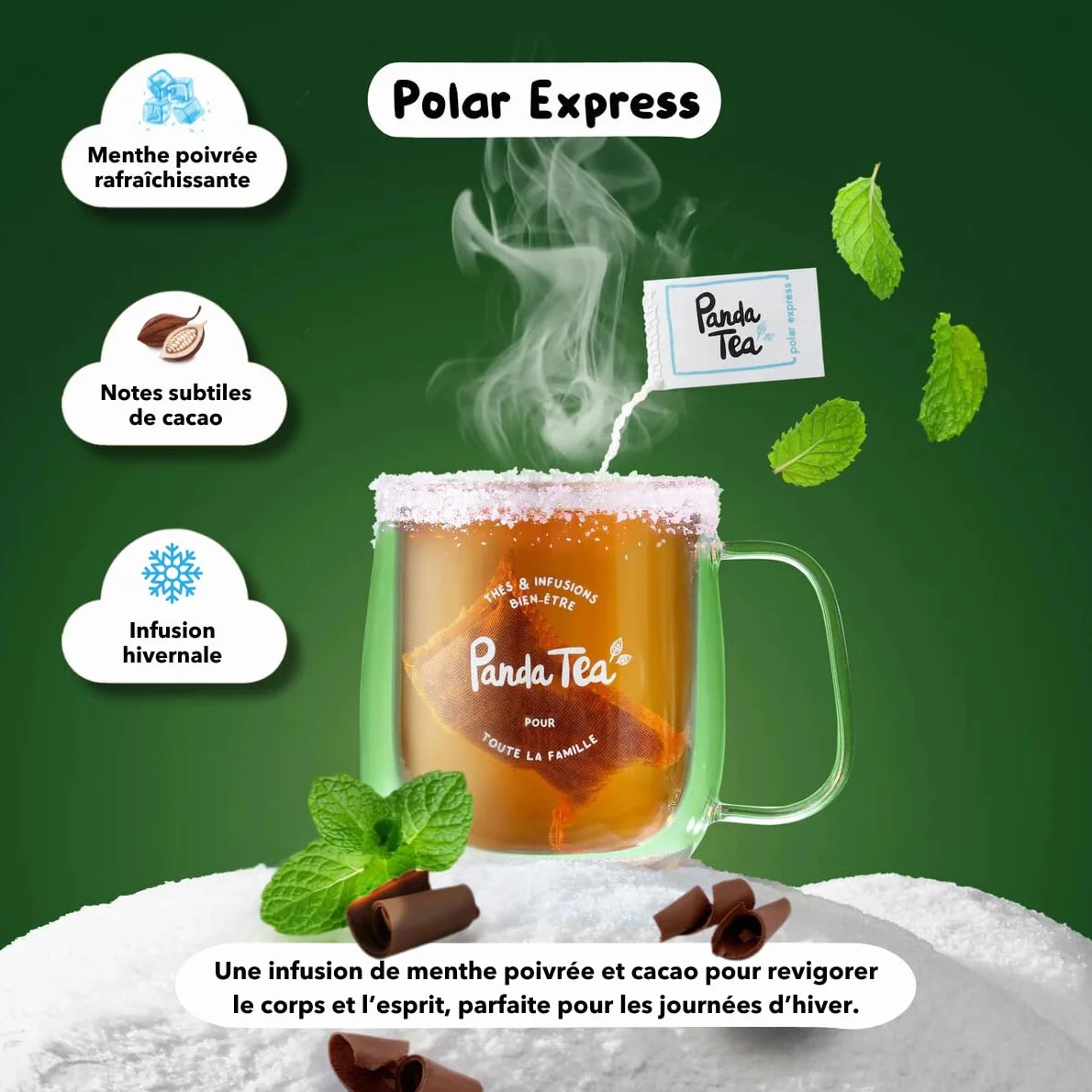 Panda Tea - Coffret Sélection Bien-être | Assortiment de 4 Thé et Infusions Bio | 20 Sachets Coton | Idéal pour un Moment de Détente & d’Évasion | Idée Cadeau Zen et Gourmand