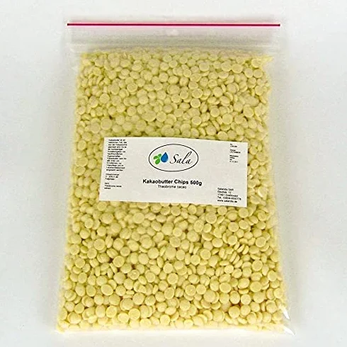 Sala beurre de cacao chips pastilles qualité alimentaire conv. sac de 500g