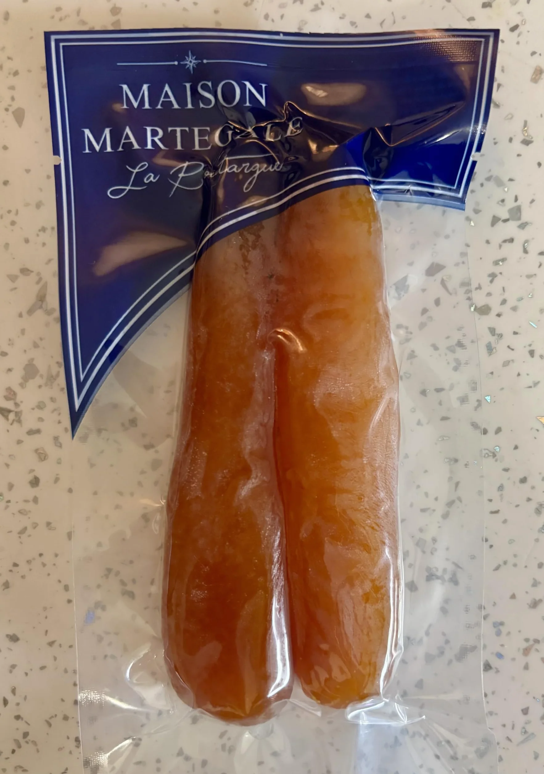 Poutargue de Martigues (boutargue) sous vide. 100/110 gr. Qualité premium. Certifié casher. MAISON MARTEGALE