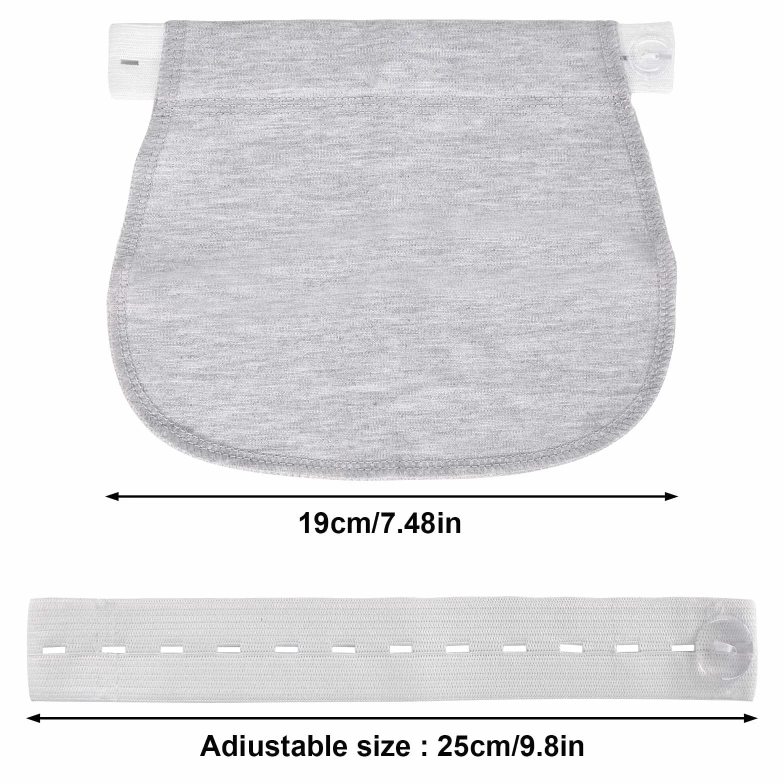 Extenseur Pantalon Ajustables pour Femmes Enceintes, Extensions de Bouton Pantalon Maternité, Extension de Ceinture Réglable, Bleu foncé+Noir+Gris