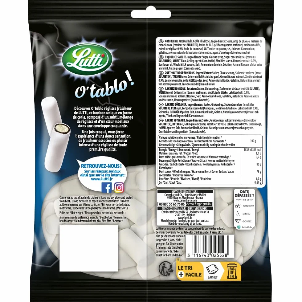 Lutti O'Tablo Fraîcheur 200g
